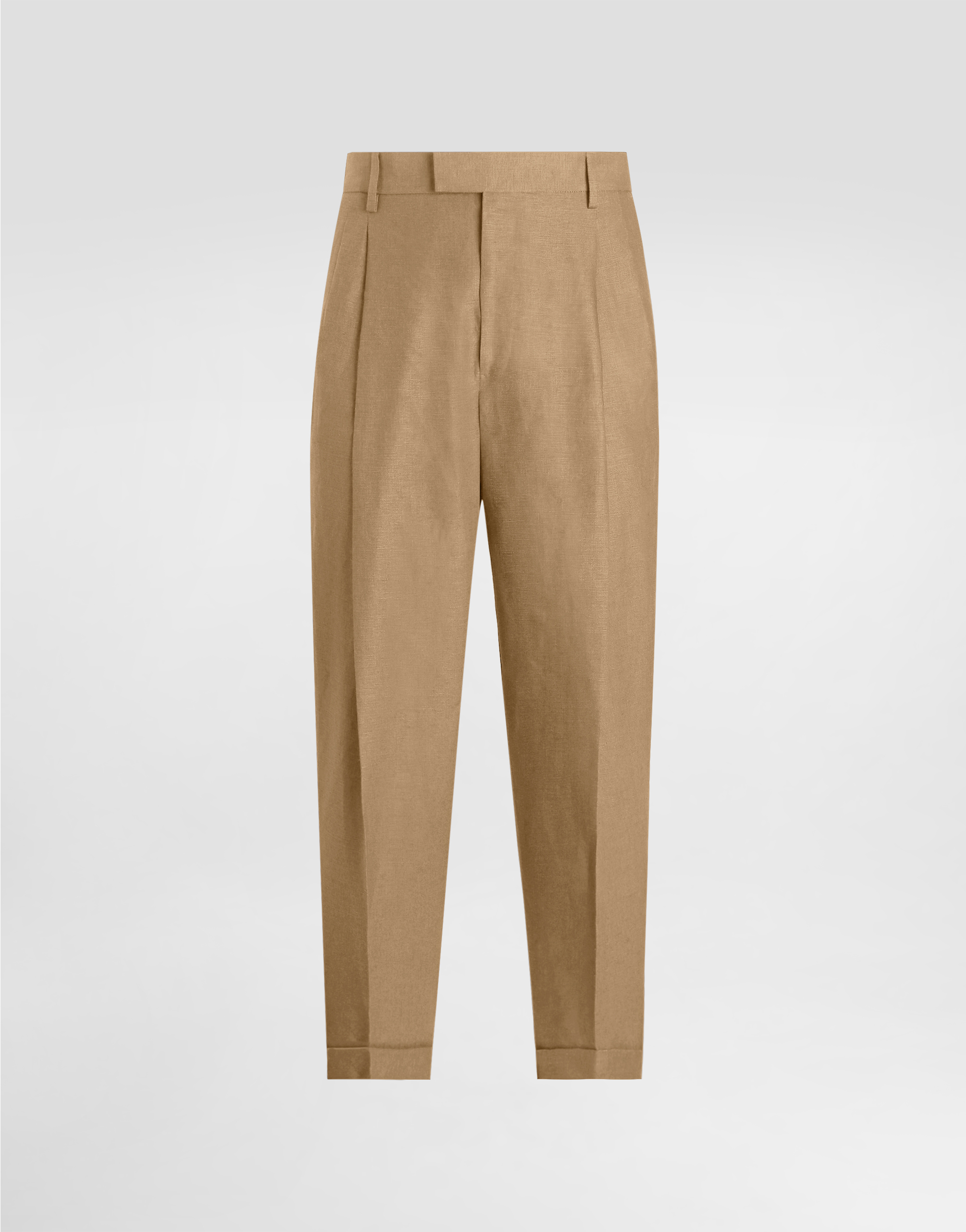 Dolce & Gabbana Linen Fabric Pants - Man Pants And Shorts Beige