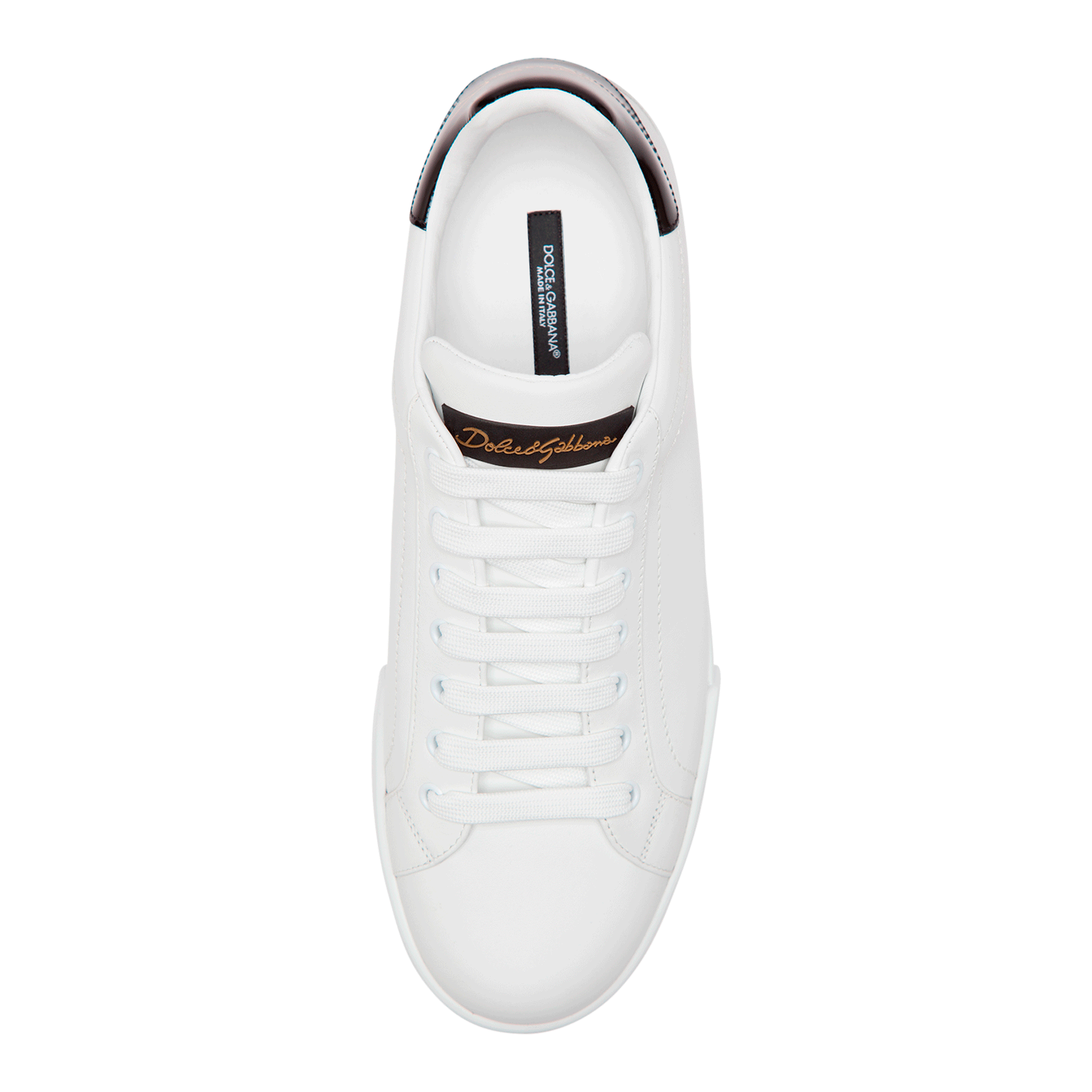 Dolce & Gabbana LEATHER SNEAKERS WITH SLOGAN PATCH AND APPLICATIONS WHITE CK1563AS84289697 2
