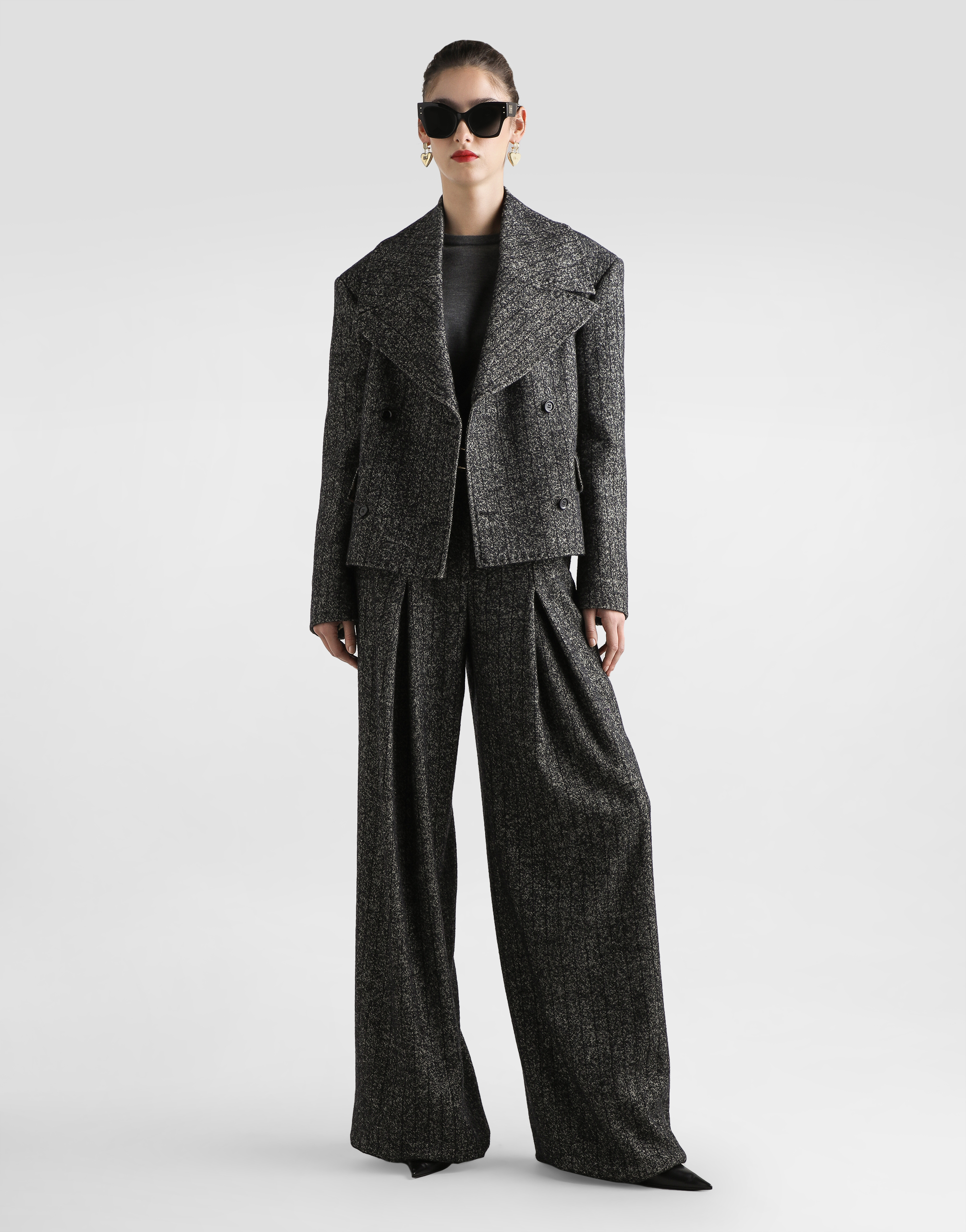 Striped wool trousers