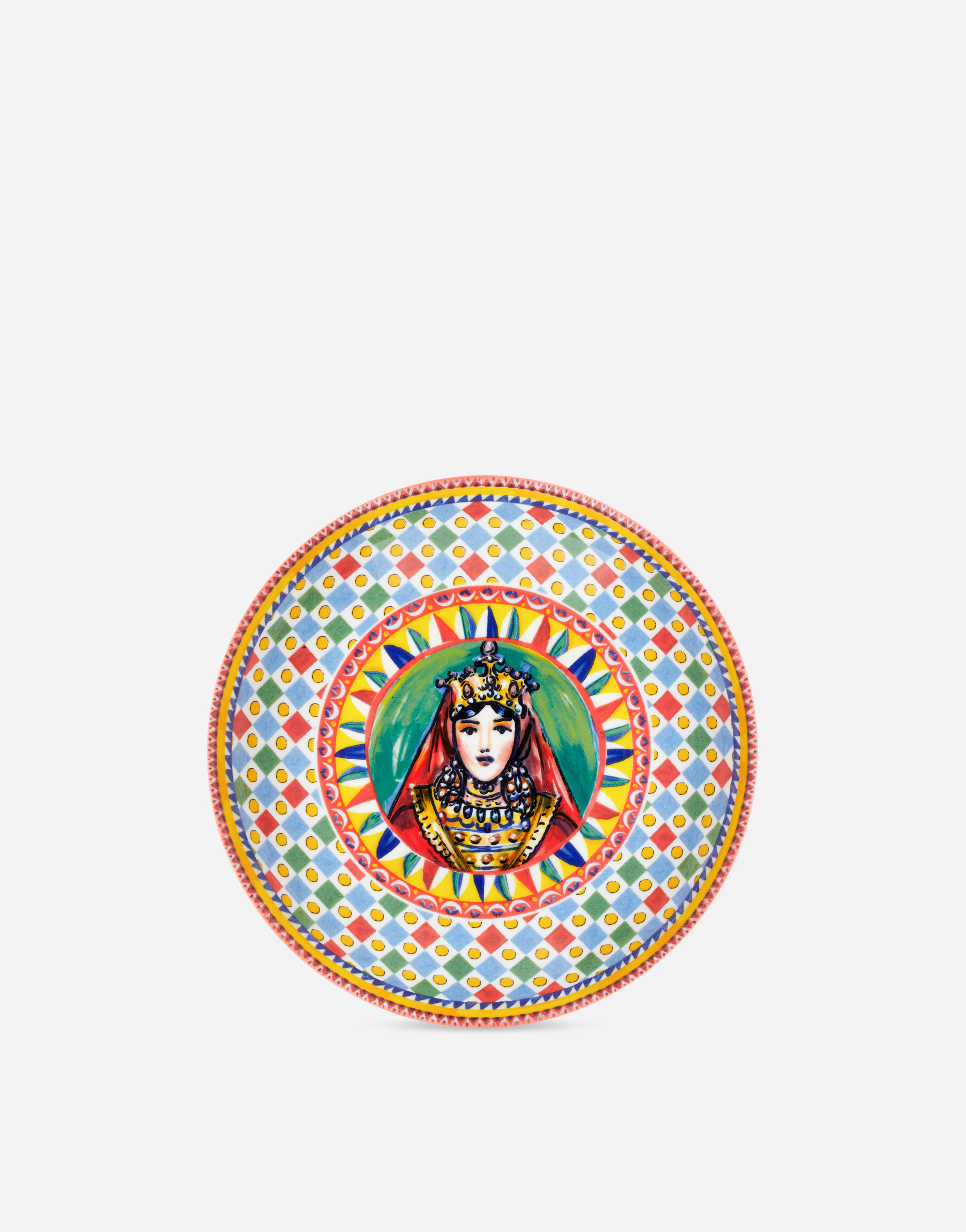 Dolce & Gabbana Set 2 Porcelain Soup Plates In Multicolor