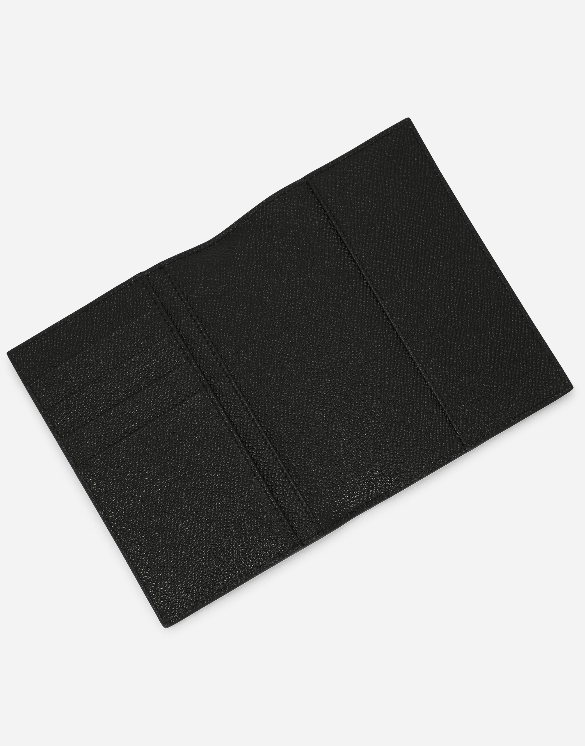 DOLCE & GABBANA CALFSKIN PASSPORT CASE WITH ALL-OVER DG PRINT