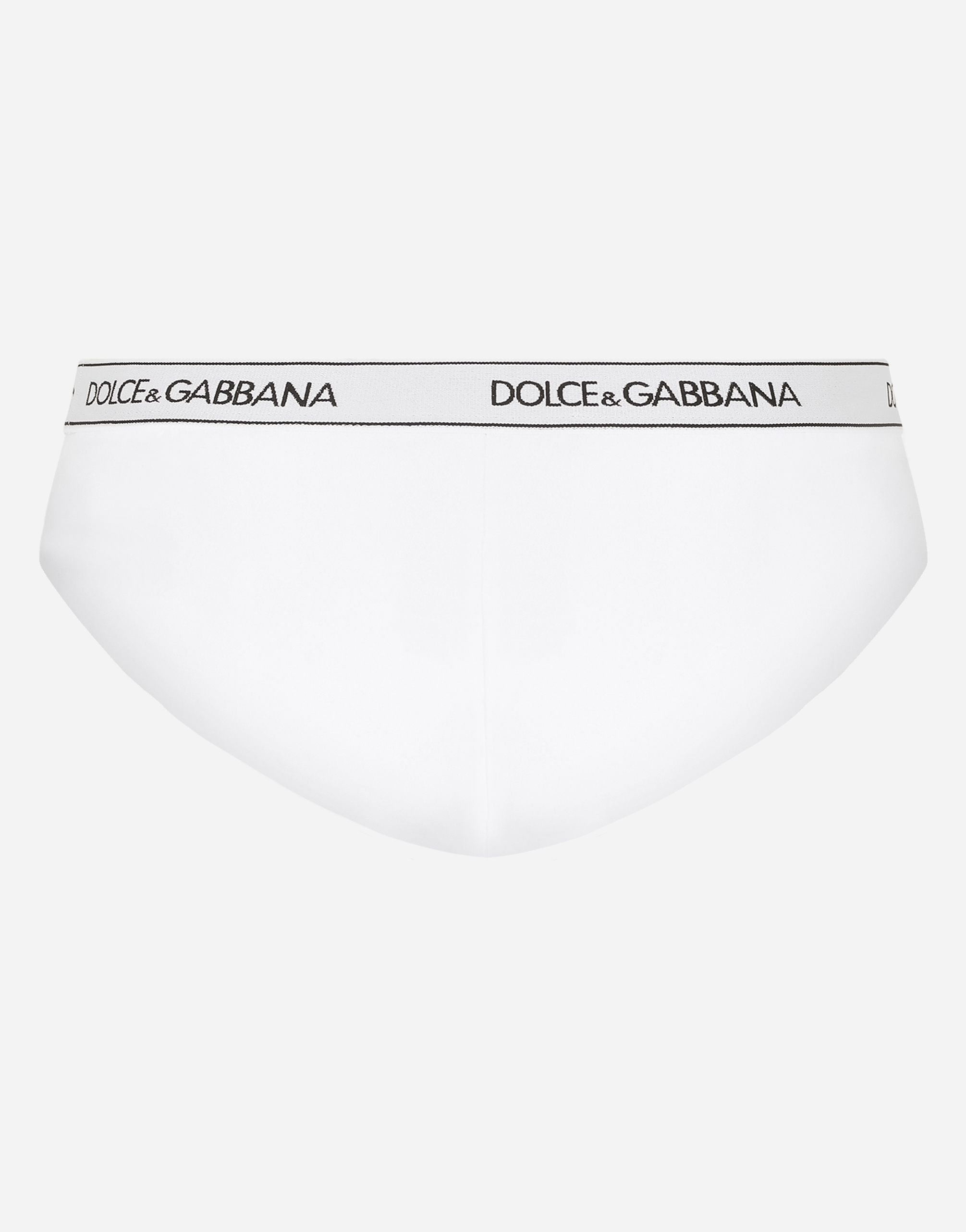 DOLCE & GABBANA JERSEY BRAZILIAN BRIEFS WITH BRANDED ELASTIC