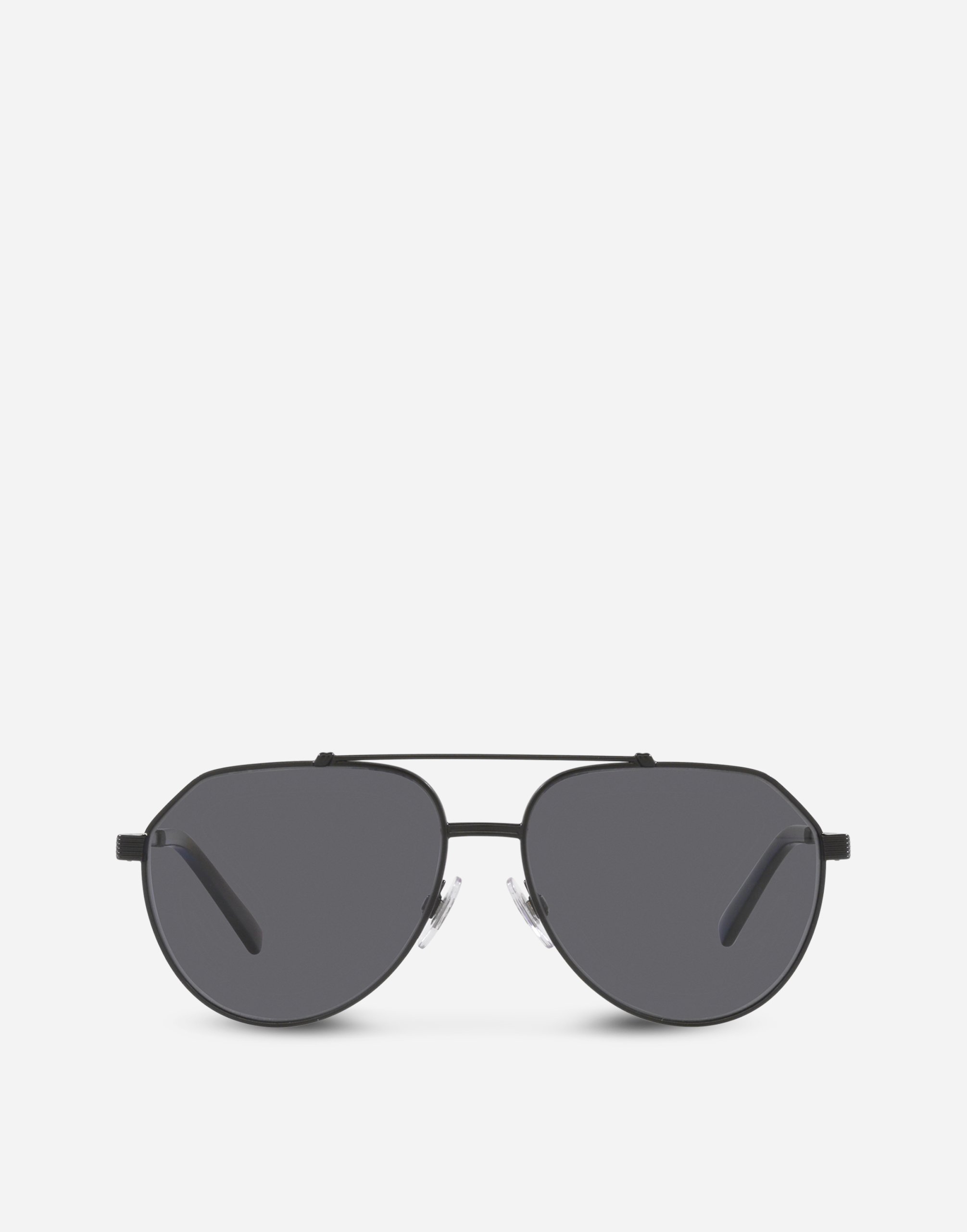 Dolce & Gabbana Gros Grain Sunglasses In Matte Black