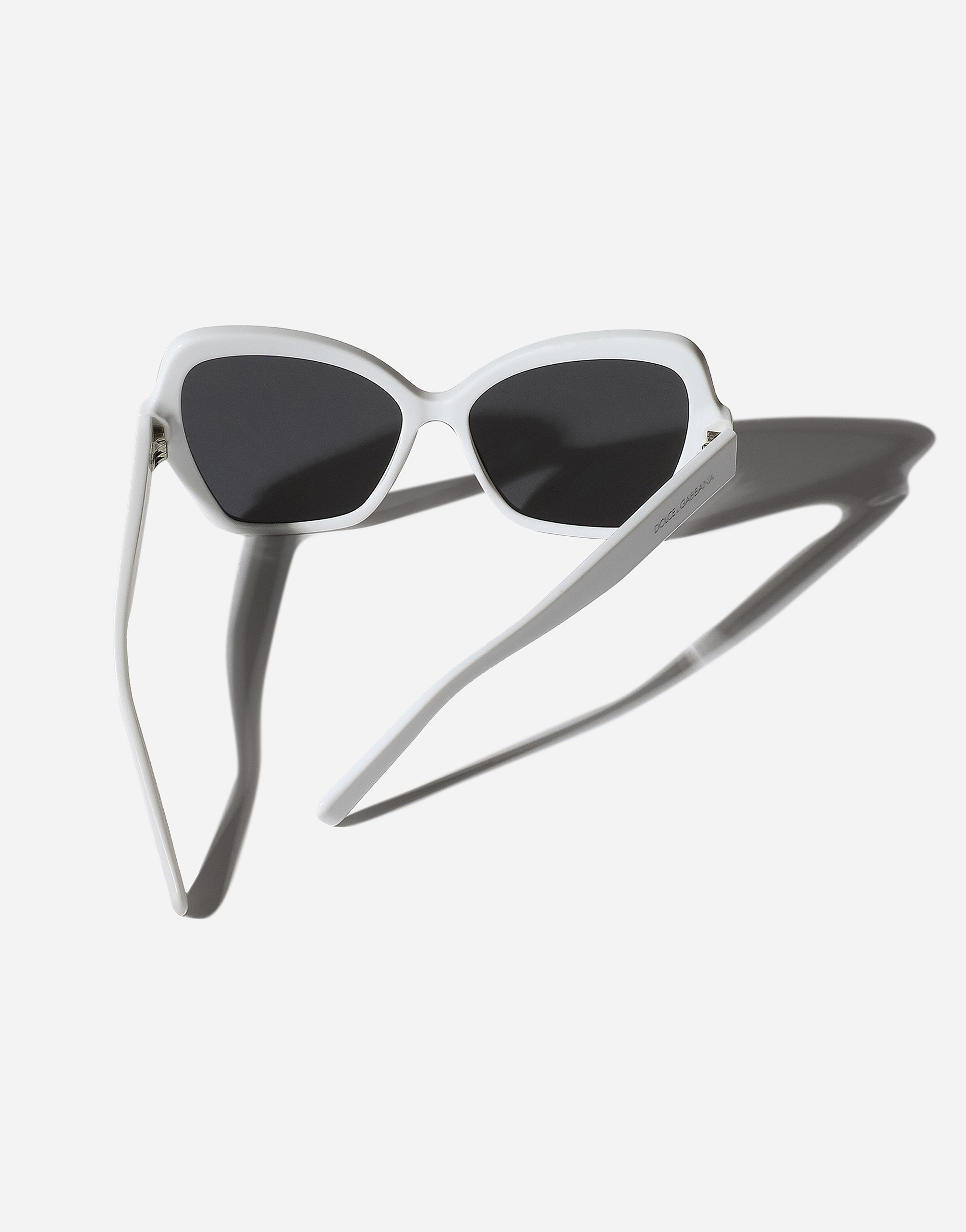 Dolce & Gabbana Dg Sharped  Sunglasses In White