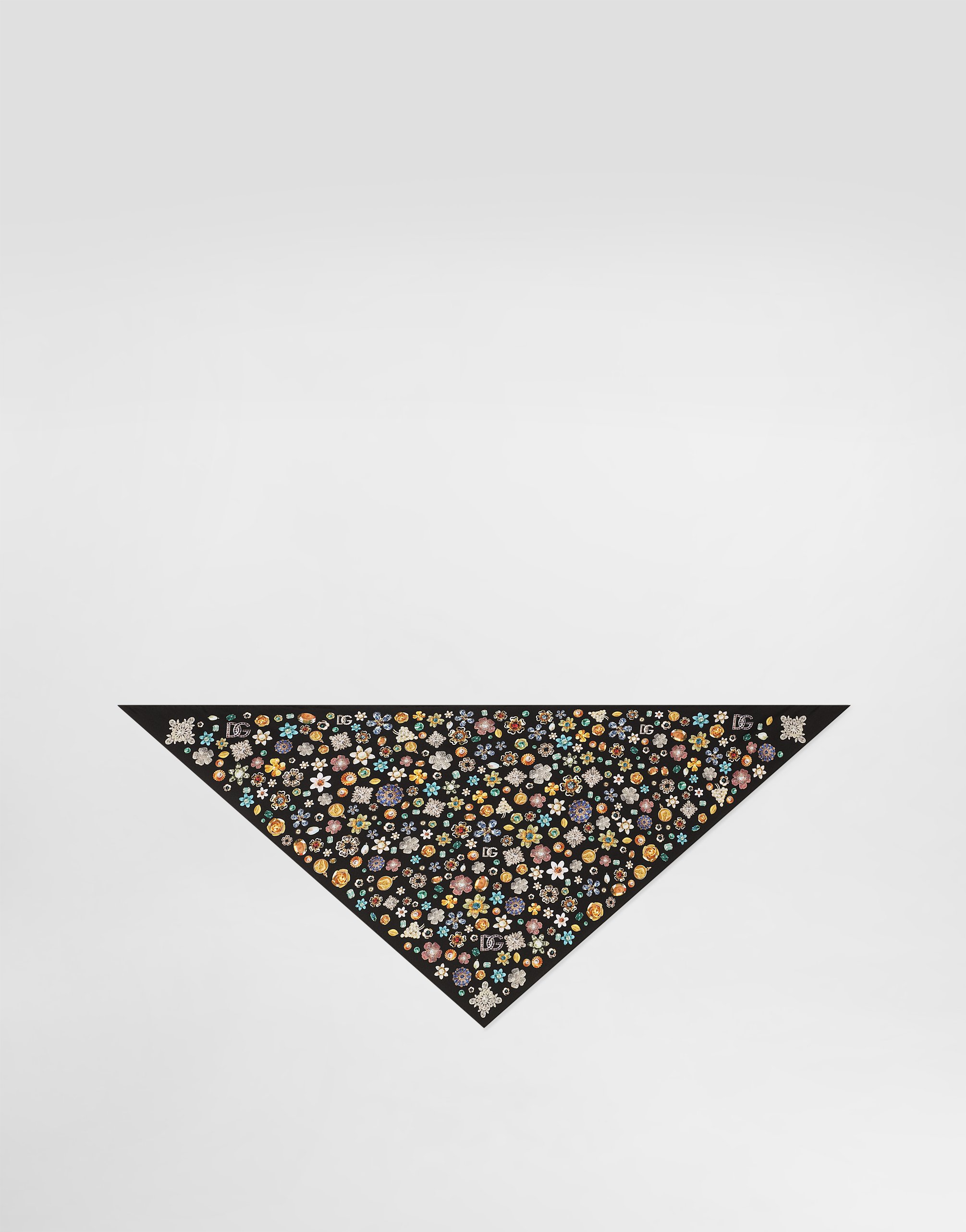 Dolce & Gabbana Silk Twill Stole In Multi