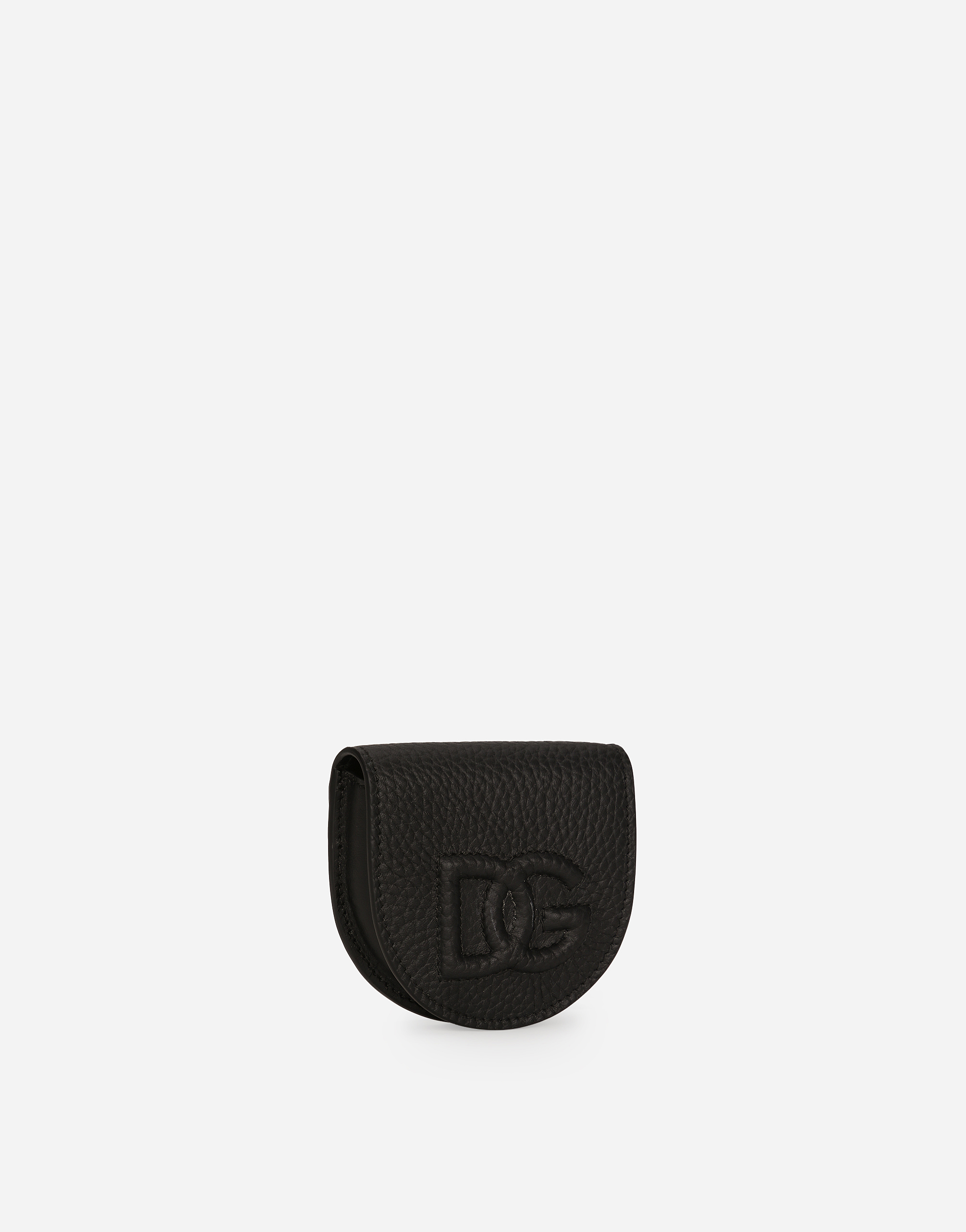  Dolce & Gabbana Dolce & Gabbana Deerskin-print Calfskin Coin Wallet - Man Wallets And Small Leather Goods Black Onesize 
