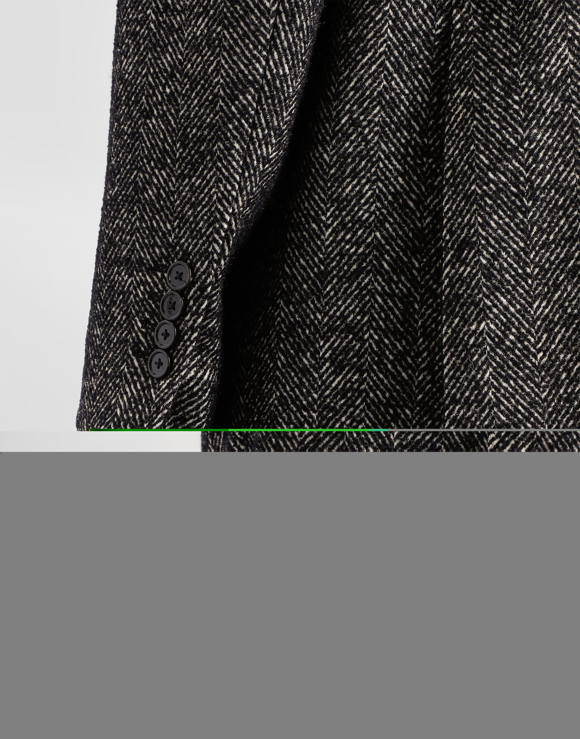 Dolce & Gabbana Double-breasted Jacket In Chevronwool In Black