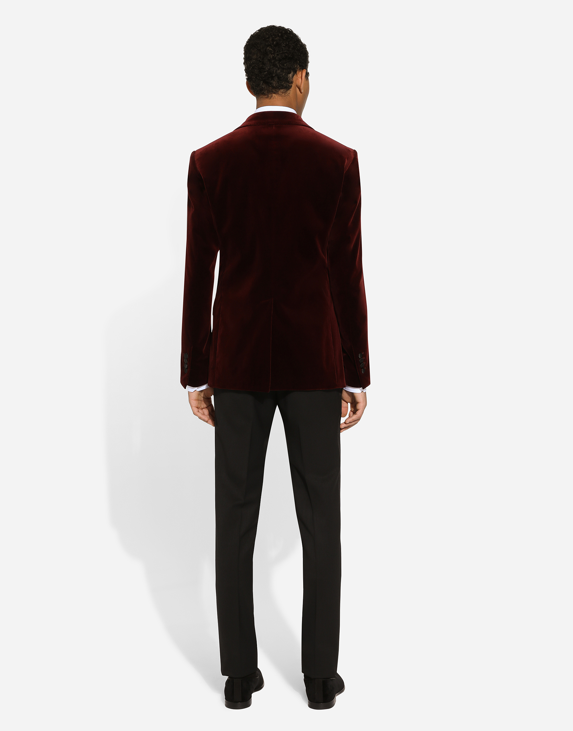 Dolce & Gabbana Velvet Tuxedo Jacket In Purple