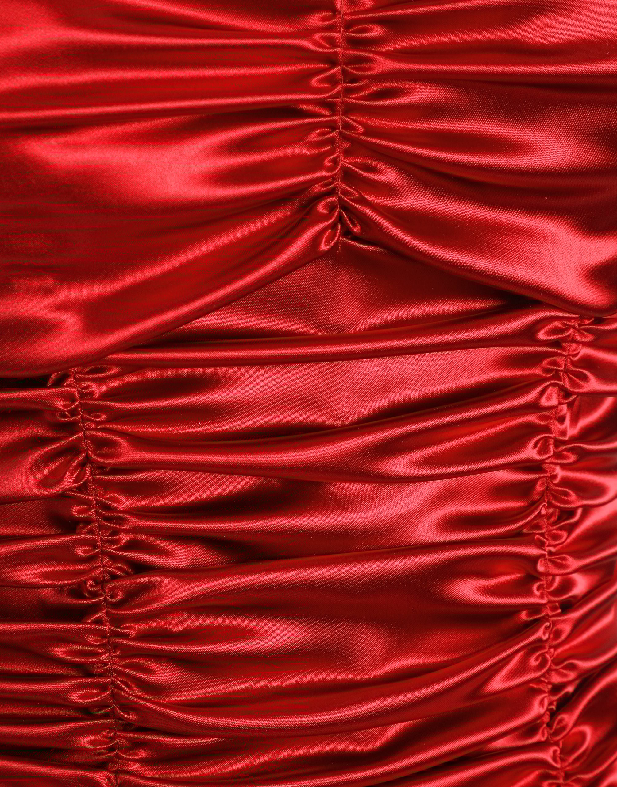 Draped satin mini dress