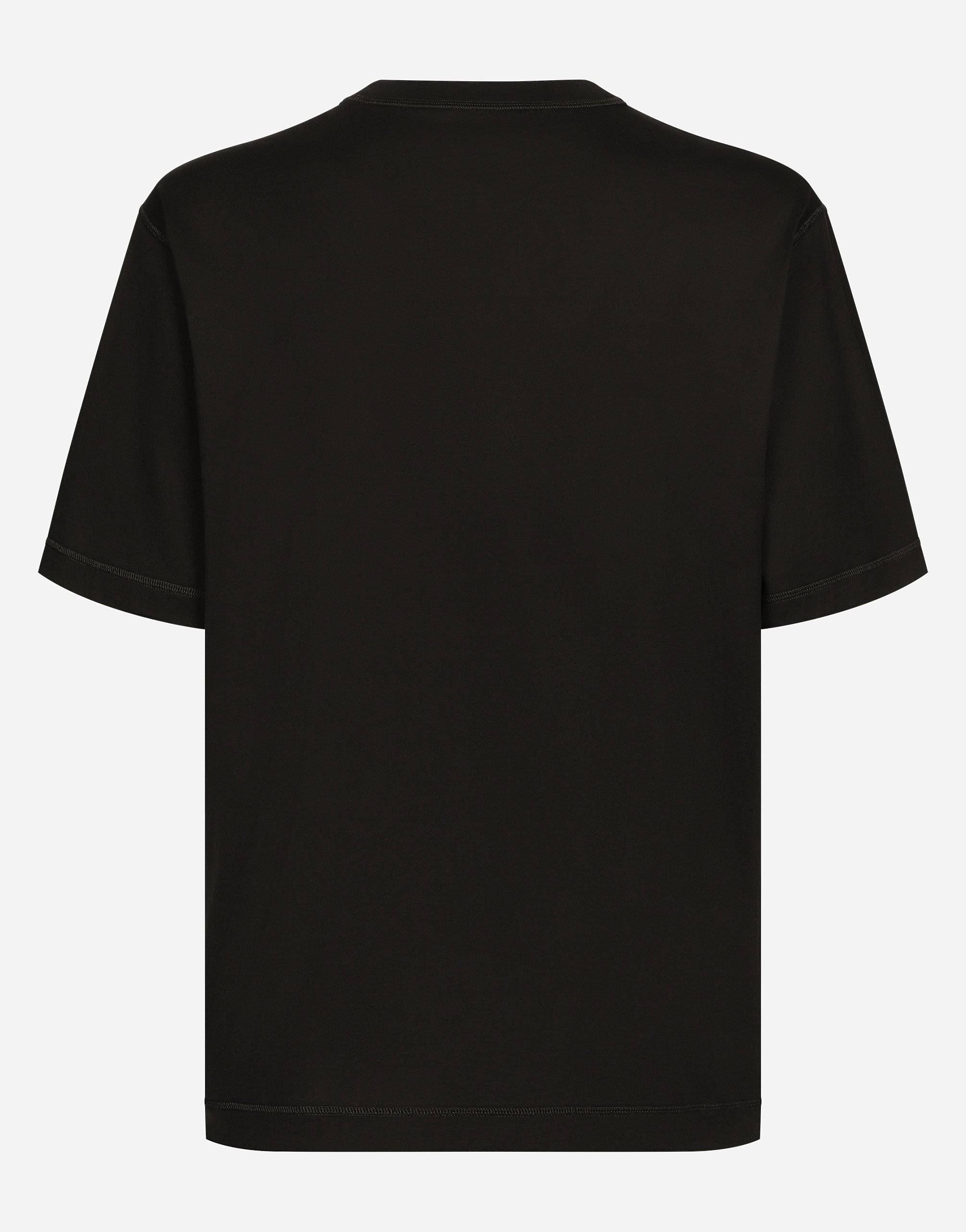 Cotton T-shirt with logo embroidery