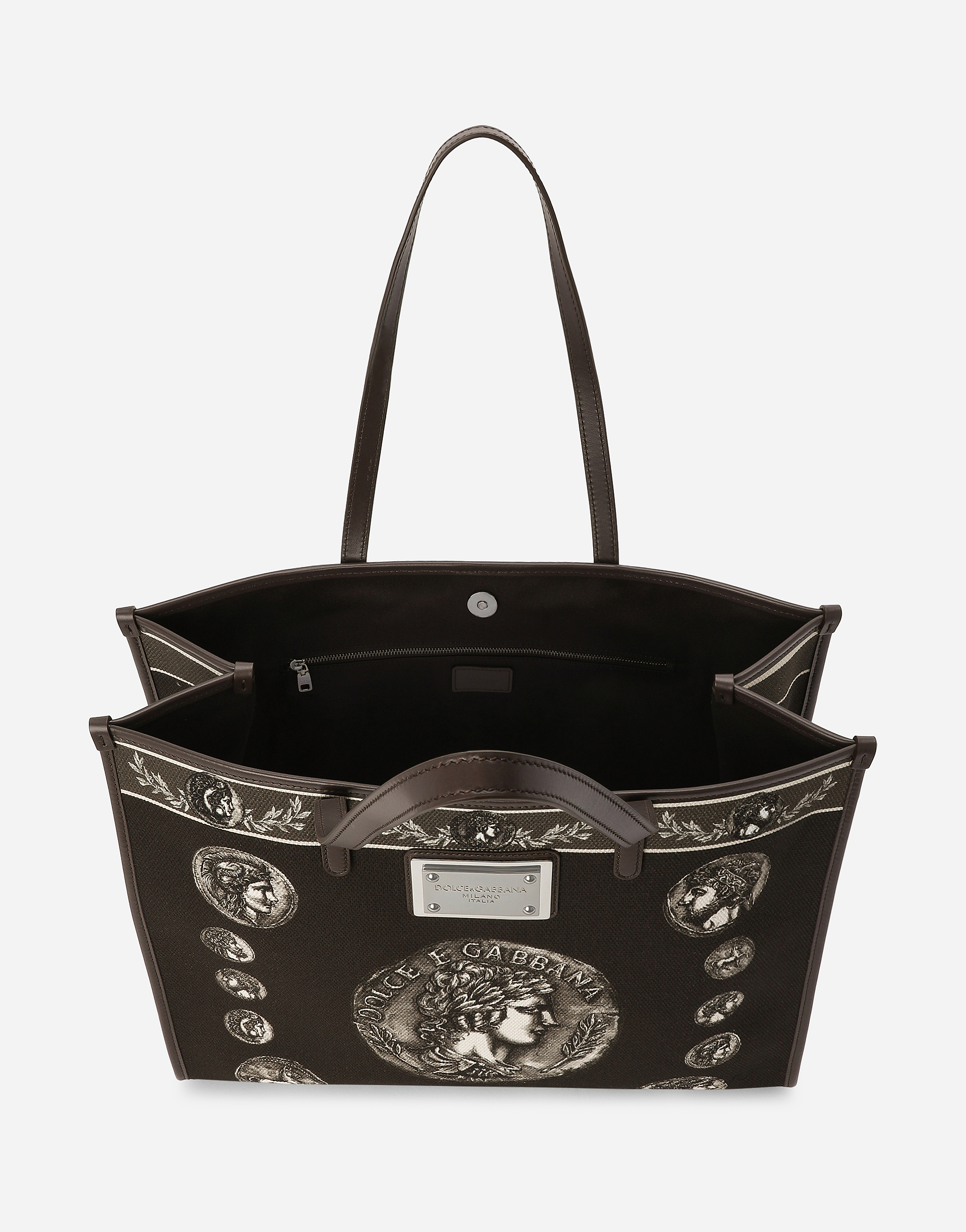 DOLCE & GABBANA LARGE PRINTED CANVAS SHOPPER