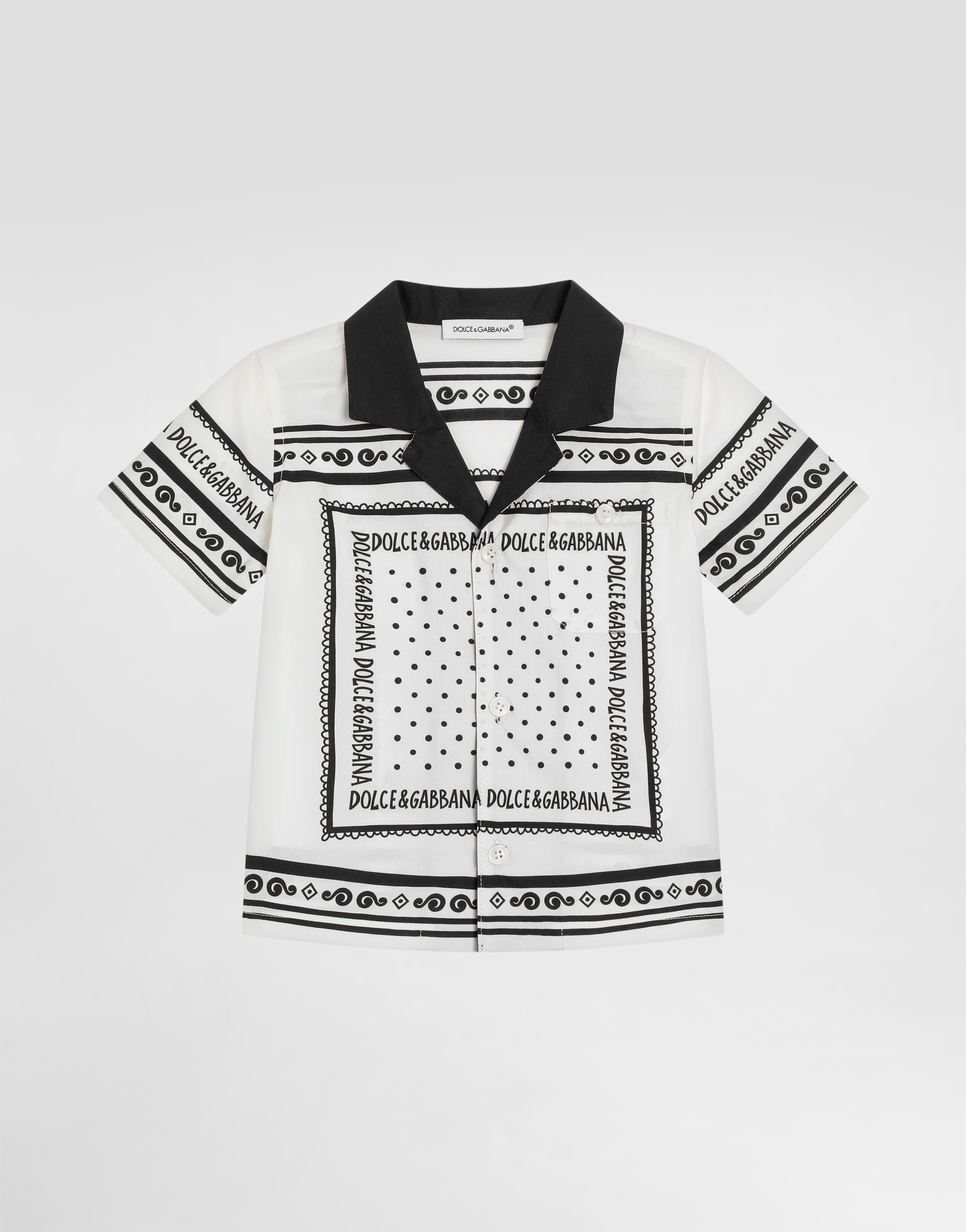 Poplin shirt with bandanna print