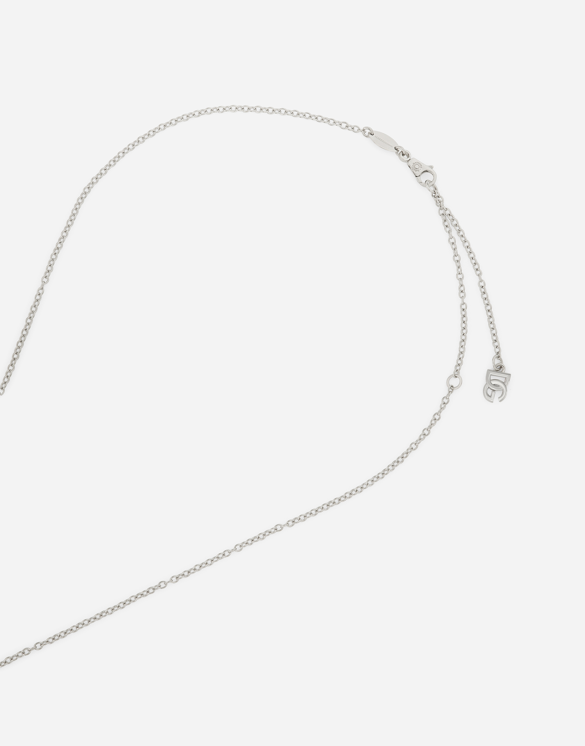 DOLCE & GABBANA ANNA PENDANT IN WHITE GOLD 18KT WITH "SWISS" LIGHT BLUE TOPAZES