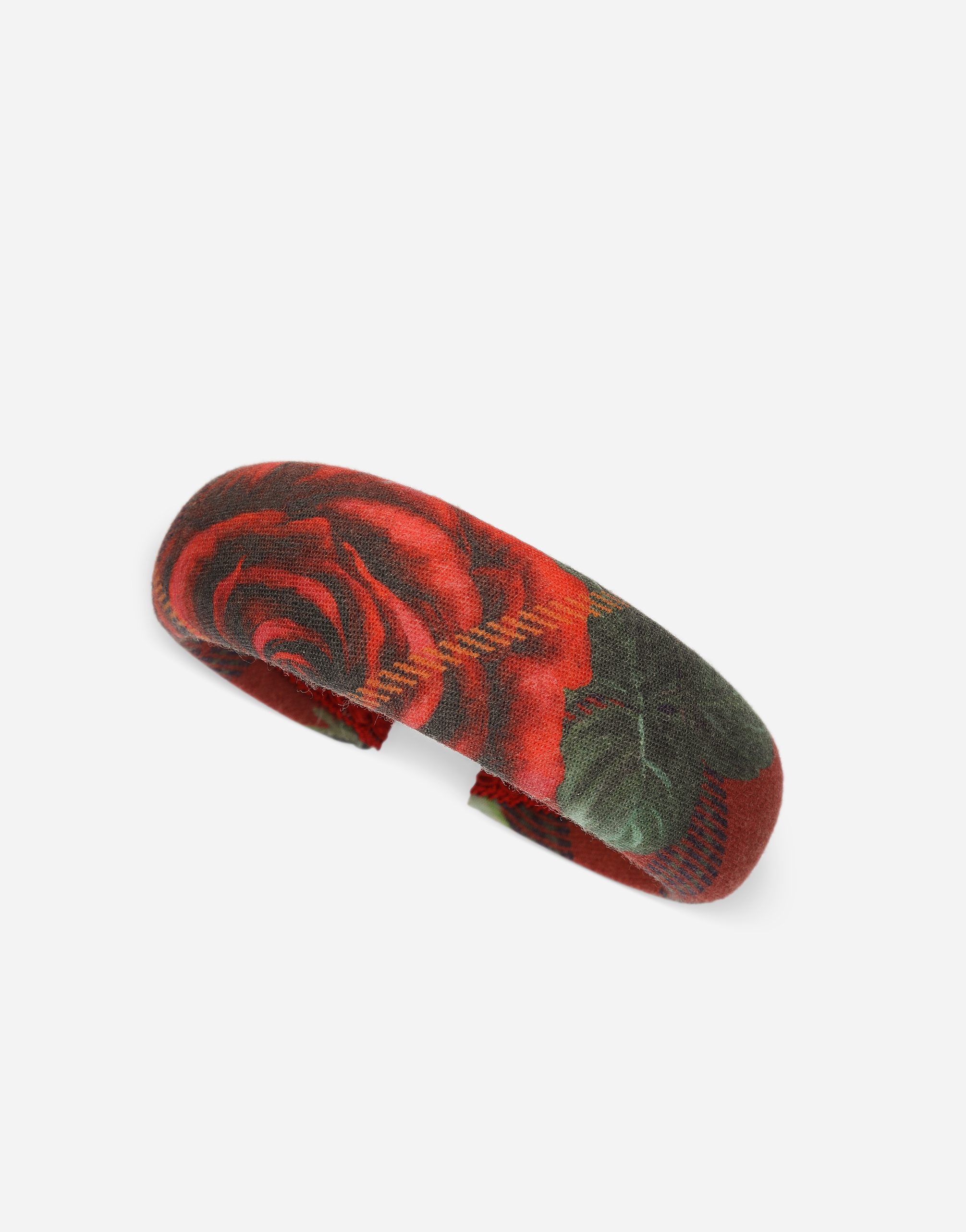 DOLCE & GABBANA TARTAN-PRINT WOOL FLANNEL HAIRBAND