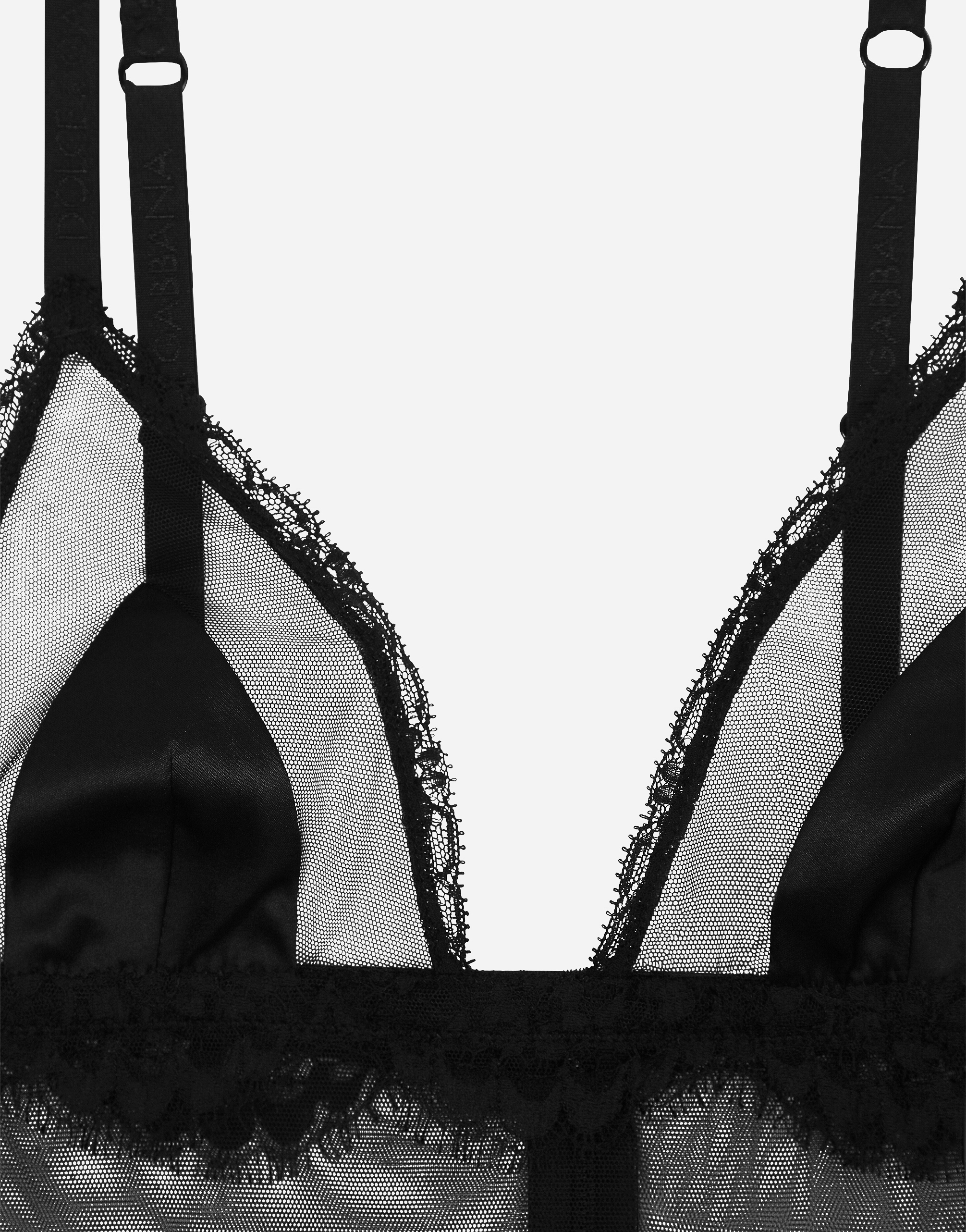 Dolce & Gabbana Lace-detail Sheer Camisole In Black