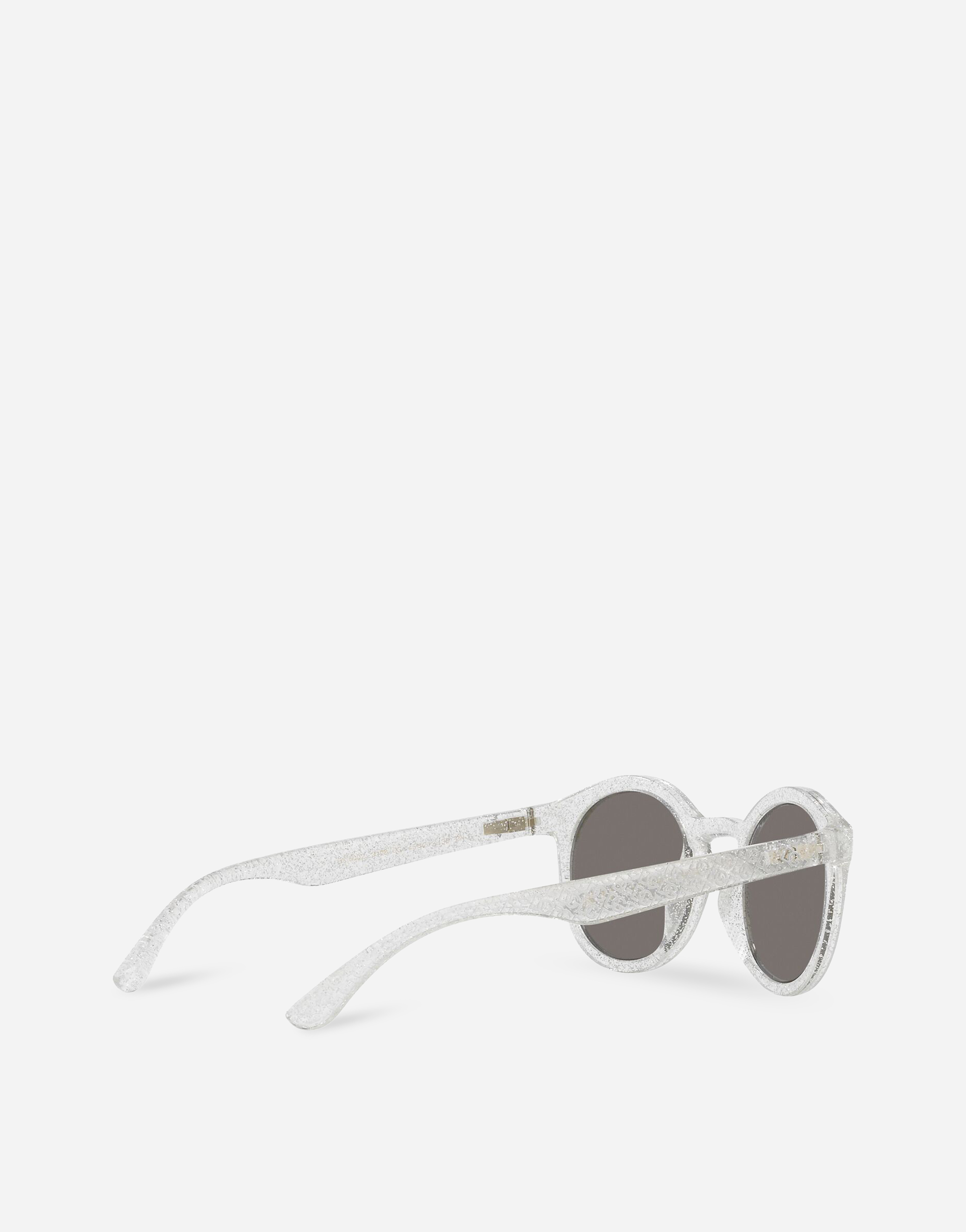 Shop Dolce & Gabbana New Pattern Sunglasses In White