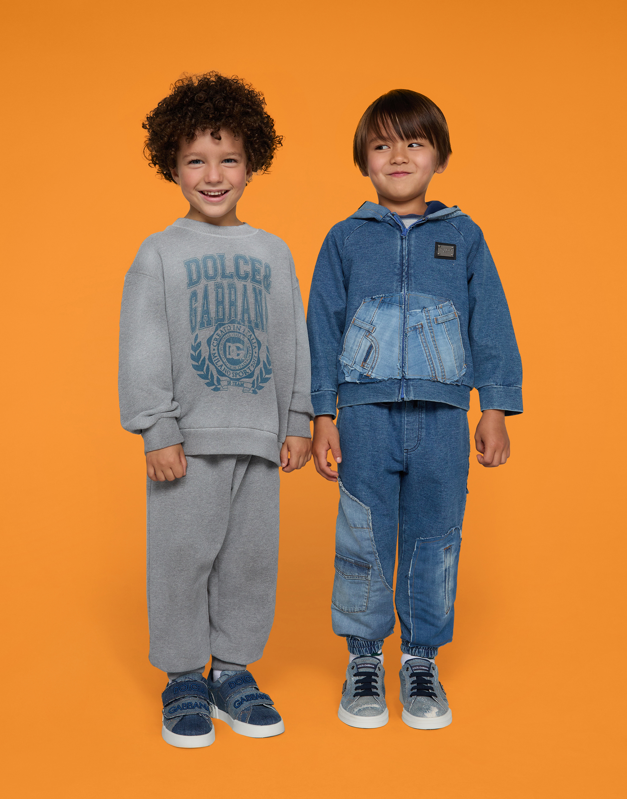 DOLCE & GABBANA STRETCH JERSEY DENIM JOGGING PANTS