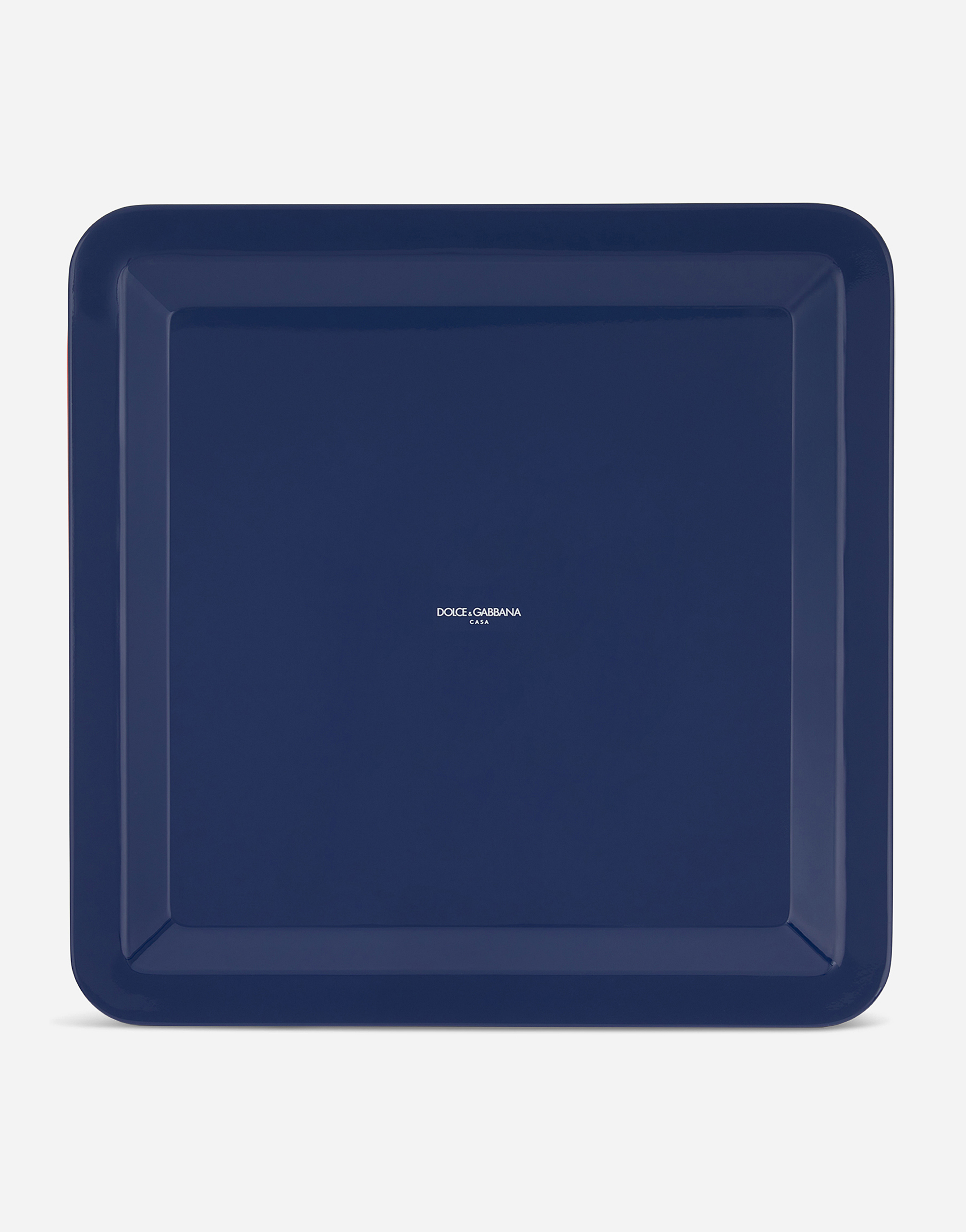 Dolce & Gabbana Wooden Tray Large Multicolor Unisex Onesize In Multicolor