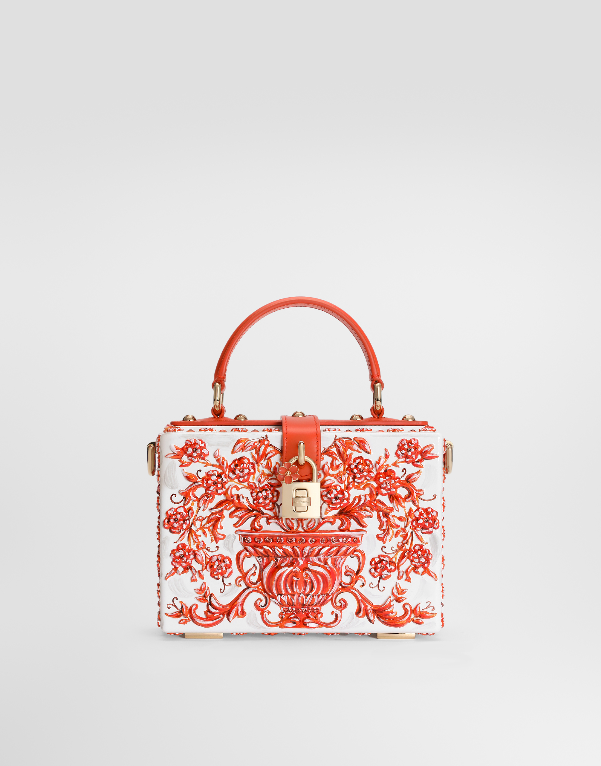 【YUK様】DOLCE＆GABBANA ドルガバ ハンドバッグ Majolica resin Dolce Box handbag in Orange for Women