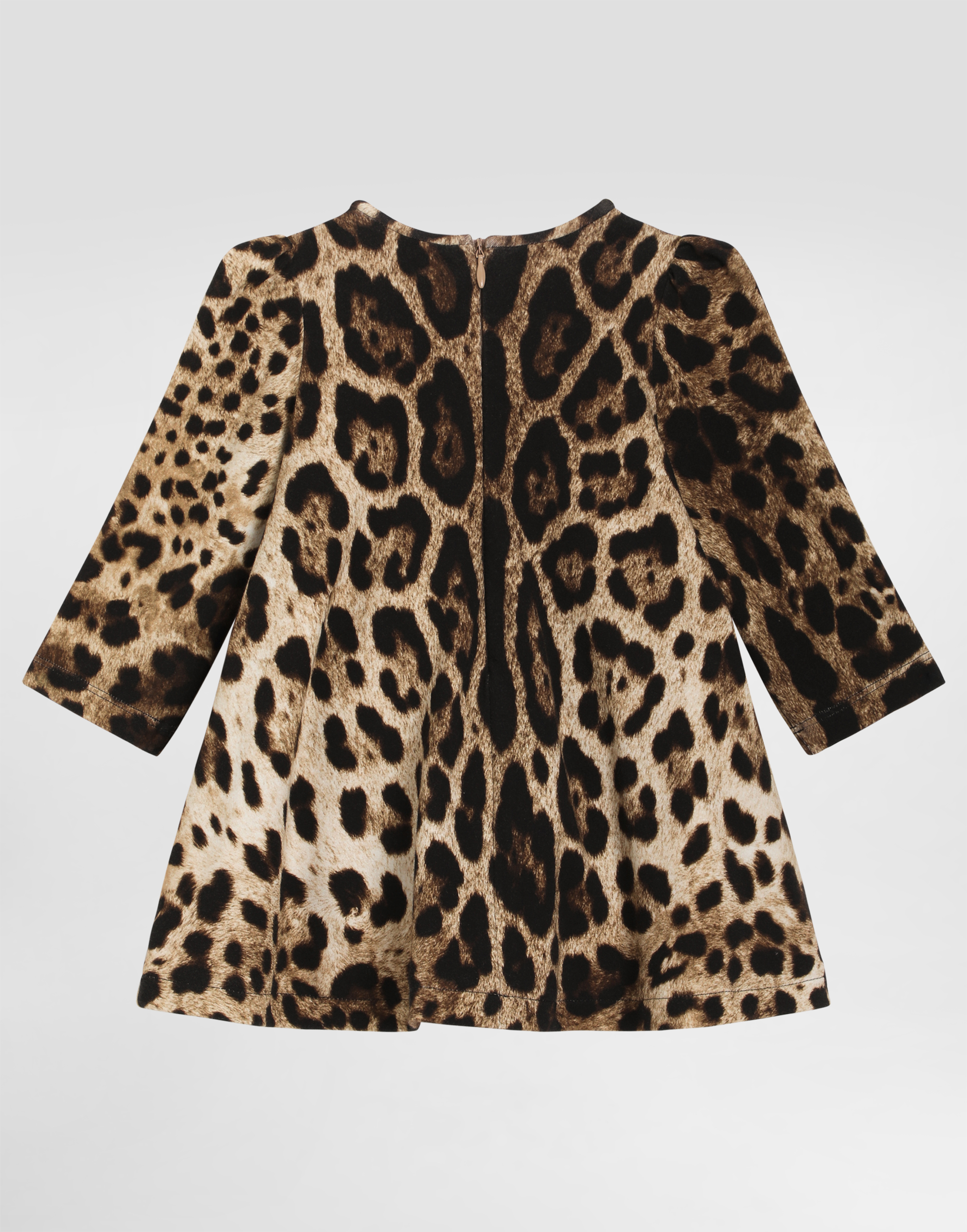  Dolce & Gabbana Leopard-print Interlock Dress - Frau Kleider Animalprint 24/30 Months 
