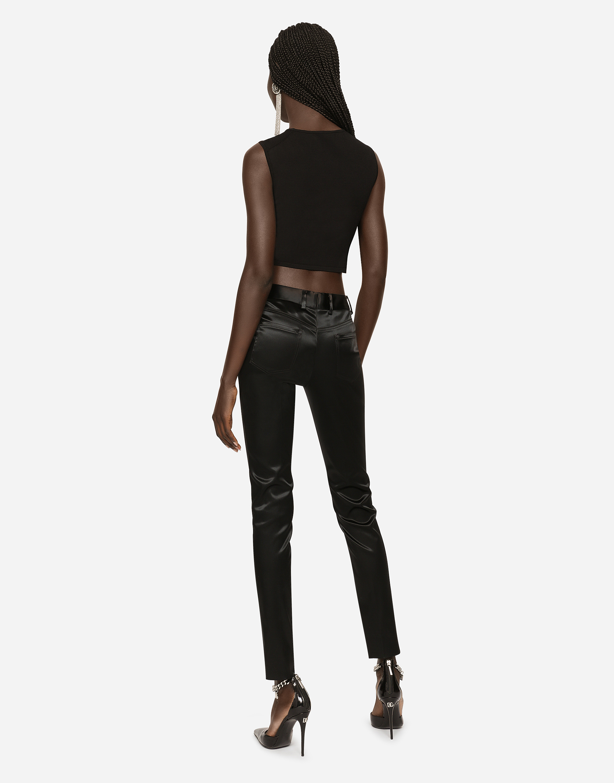 DOLCE & GABBANA VISCOSE TOP WITH CUT-OUT SIDES