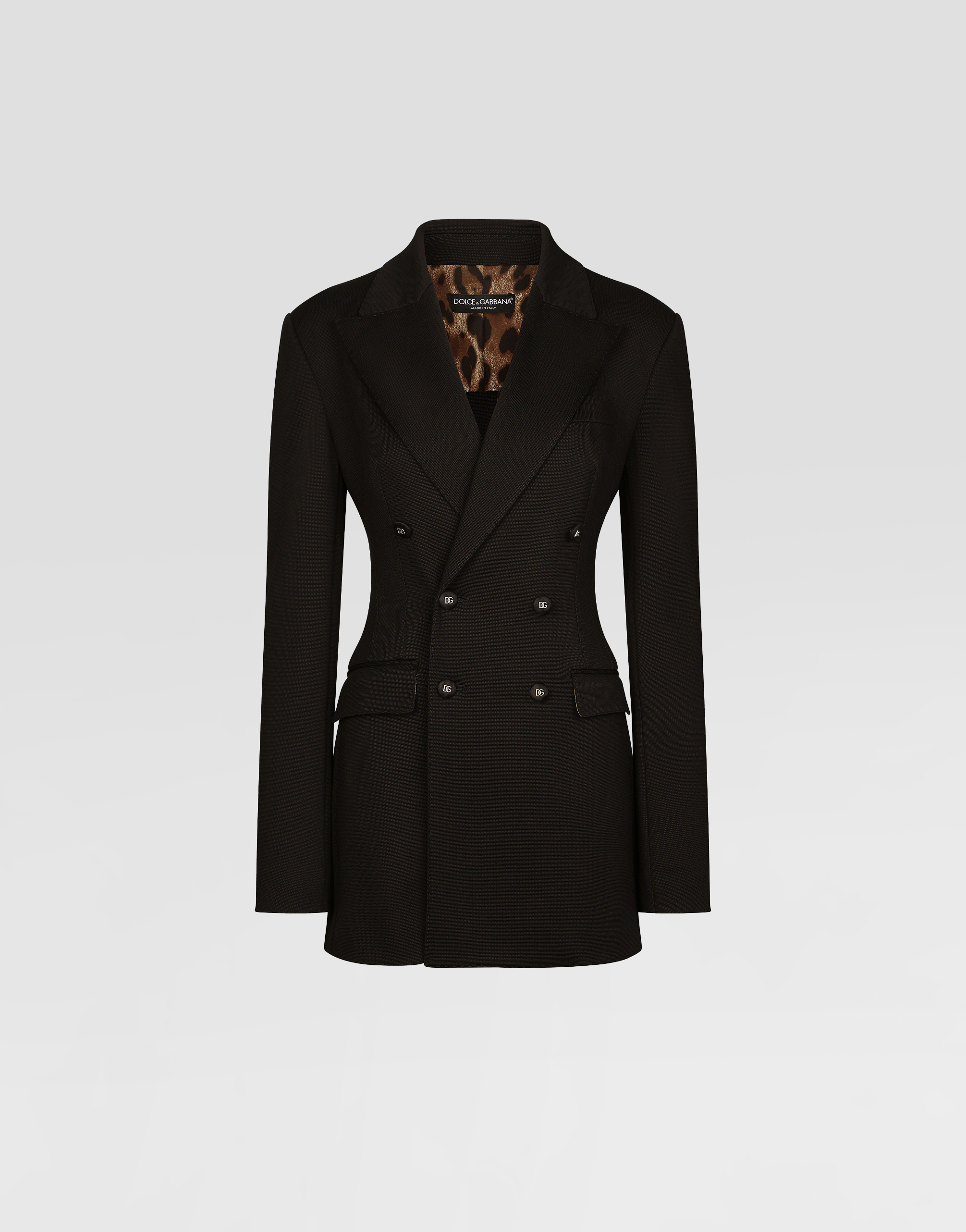 Double-breasted Milano rib jacket