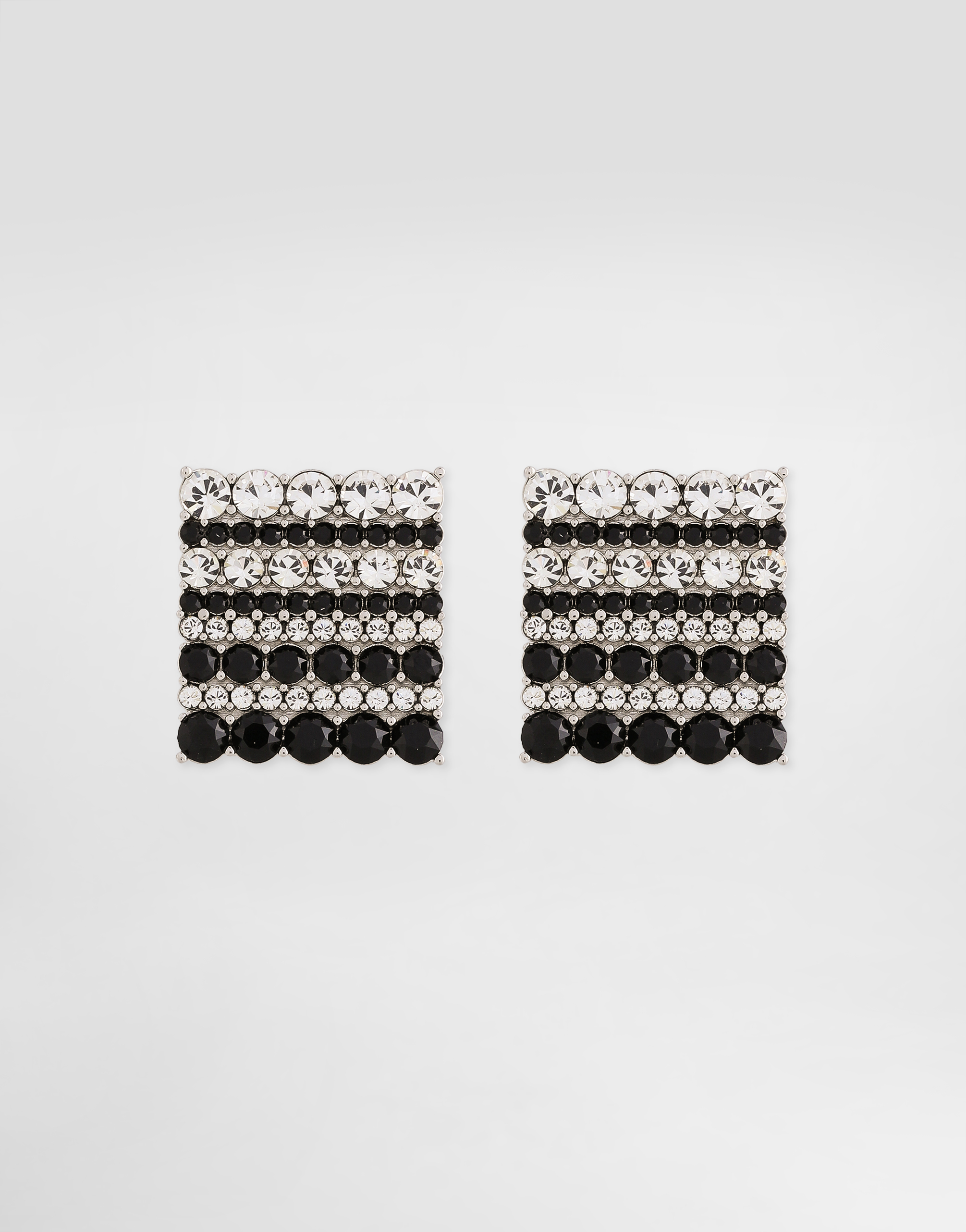 Dolce & Gabbana Enameled Cufflinks With Logo In Silver