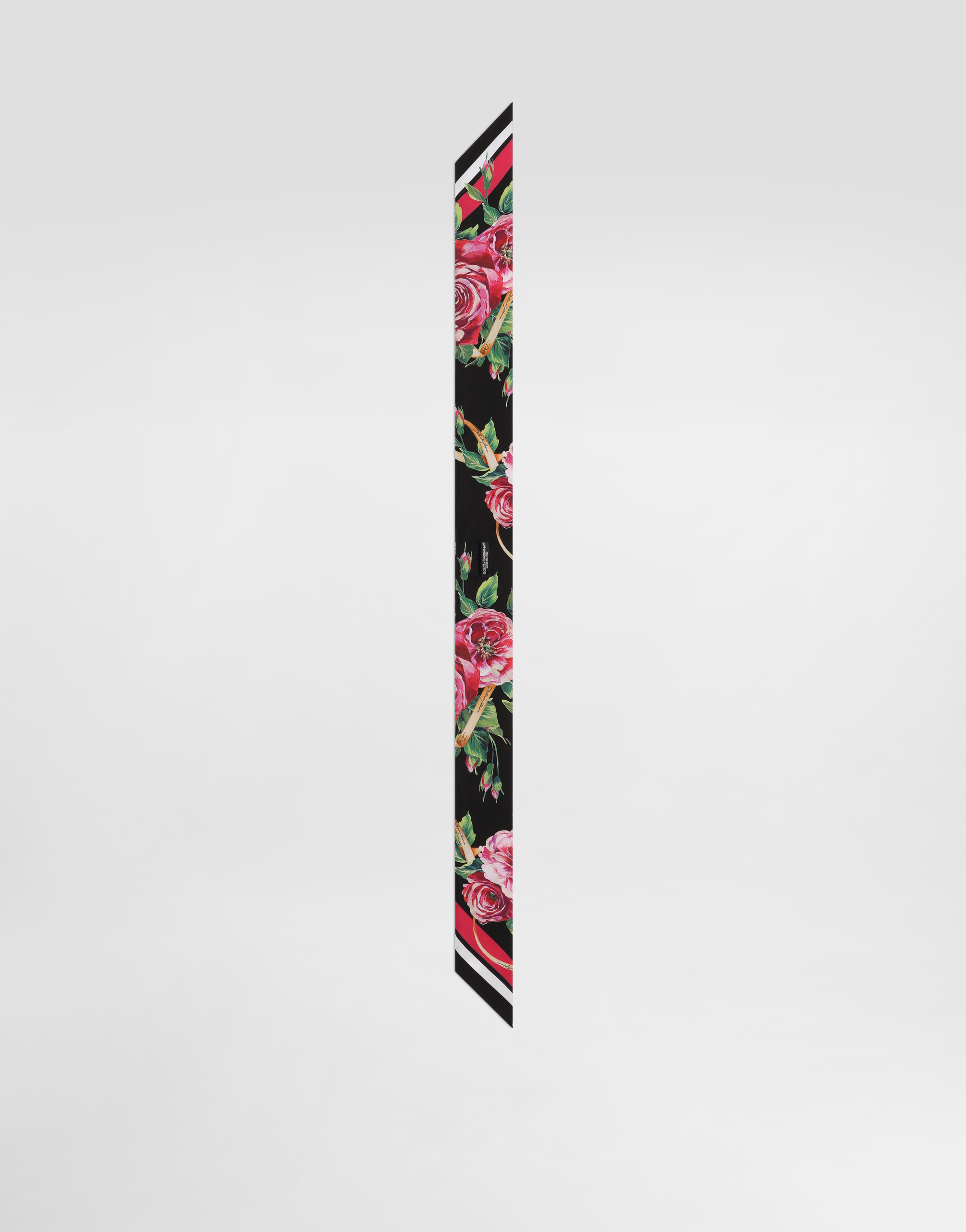 Dolce & Gabbana Floral Pattern Silk Twill Headscarf In Print