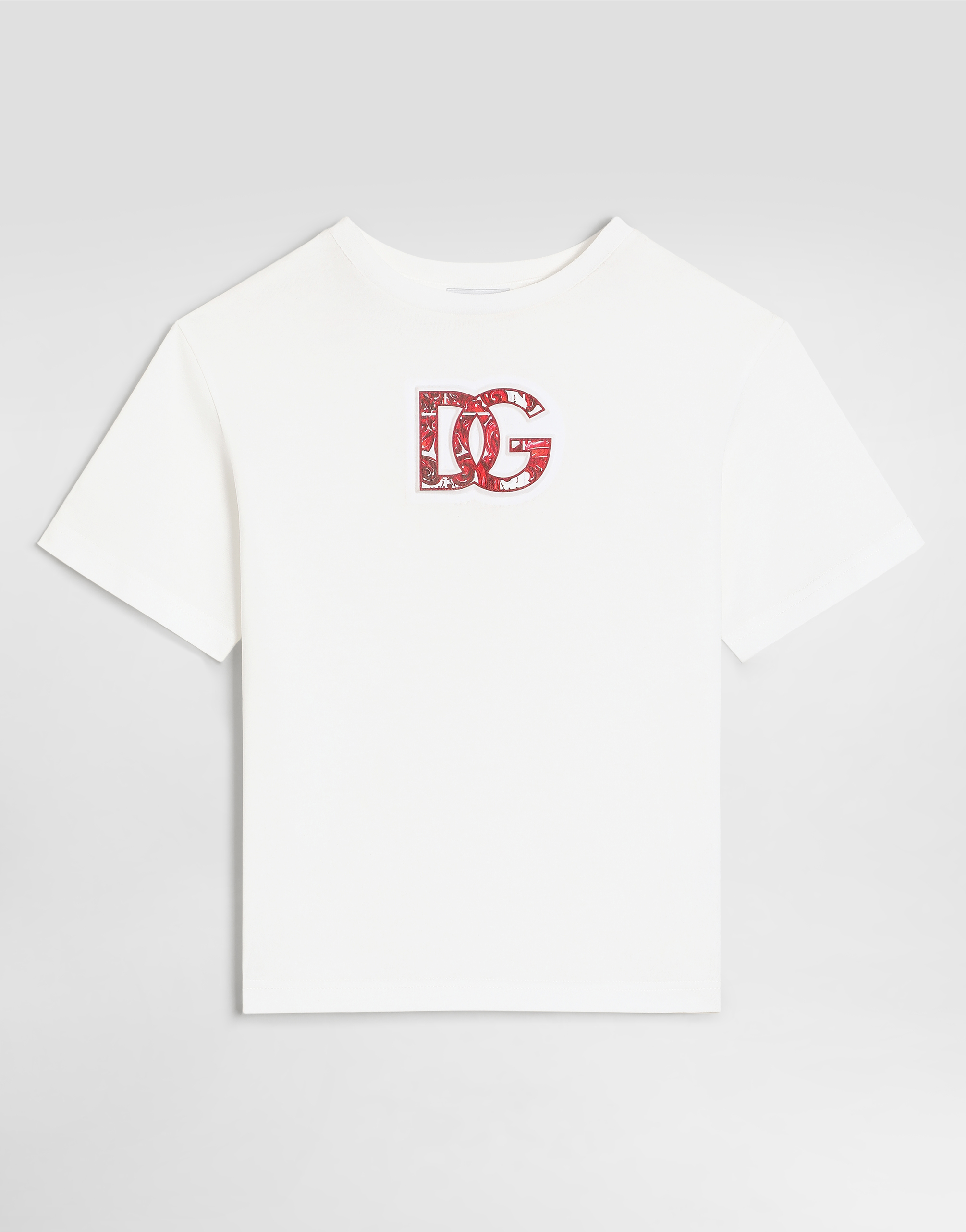 Jersey t-shirt with embossed logo in White for Boys