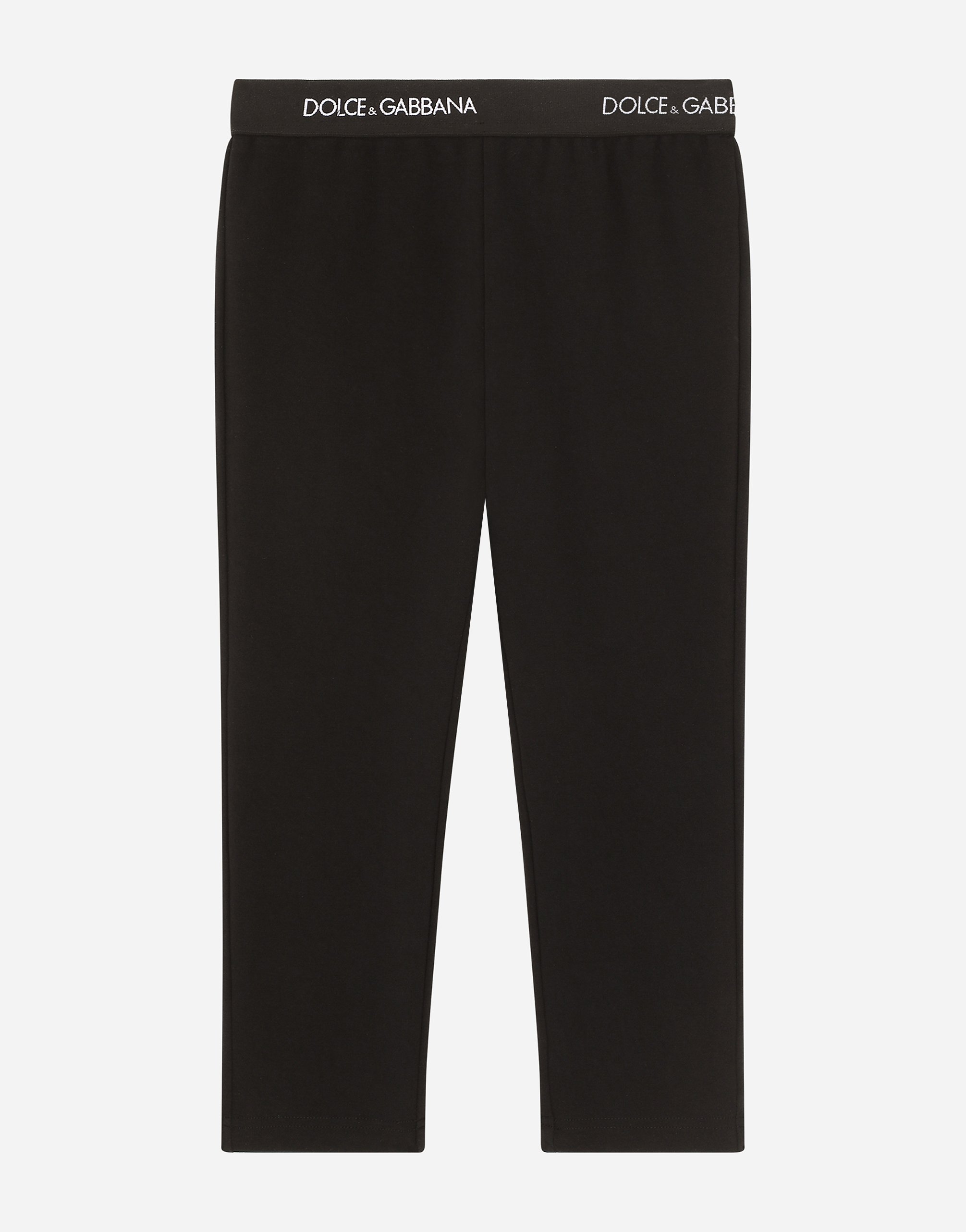Dolce & Gabbana Interlock Leggings With Branded Elastic In Black