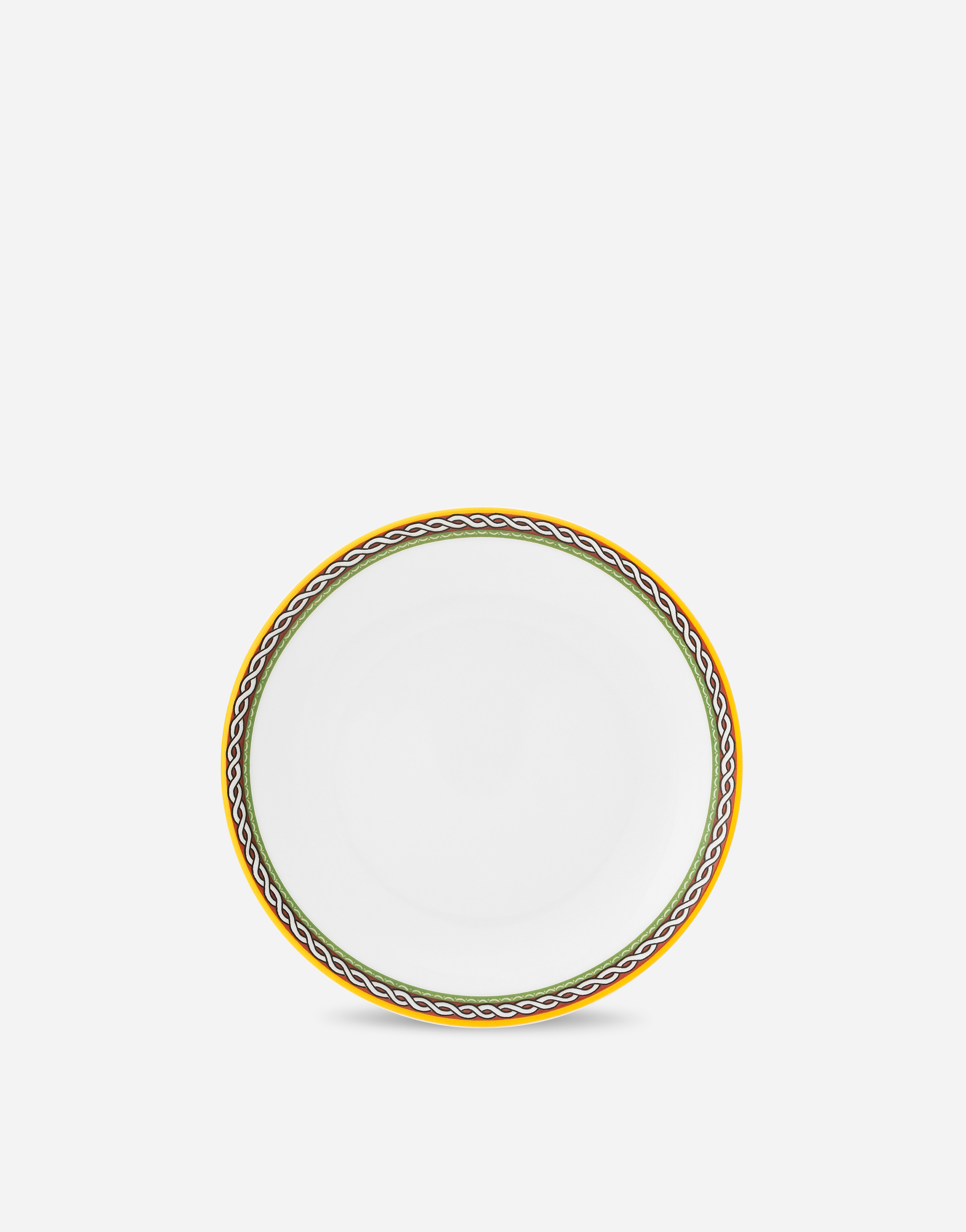 Dolce & Gabbana Set 2 Porcelain Dessert Plates In Multicolor