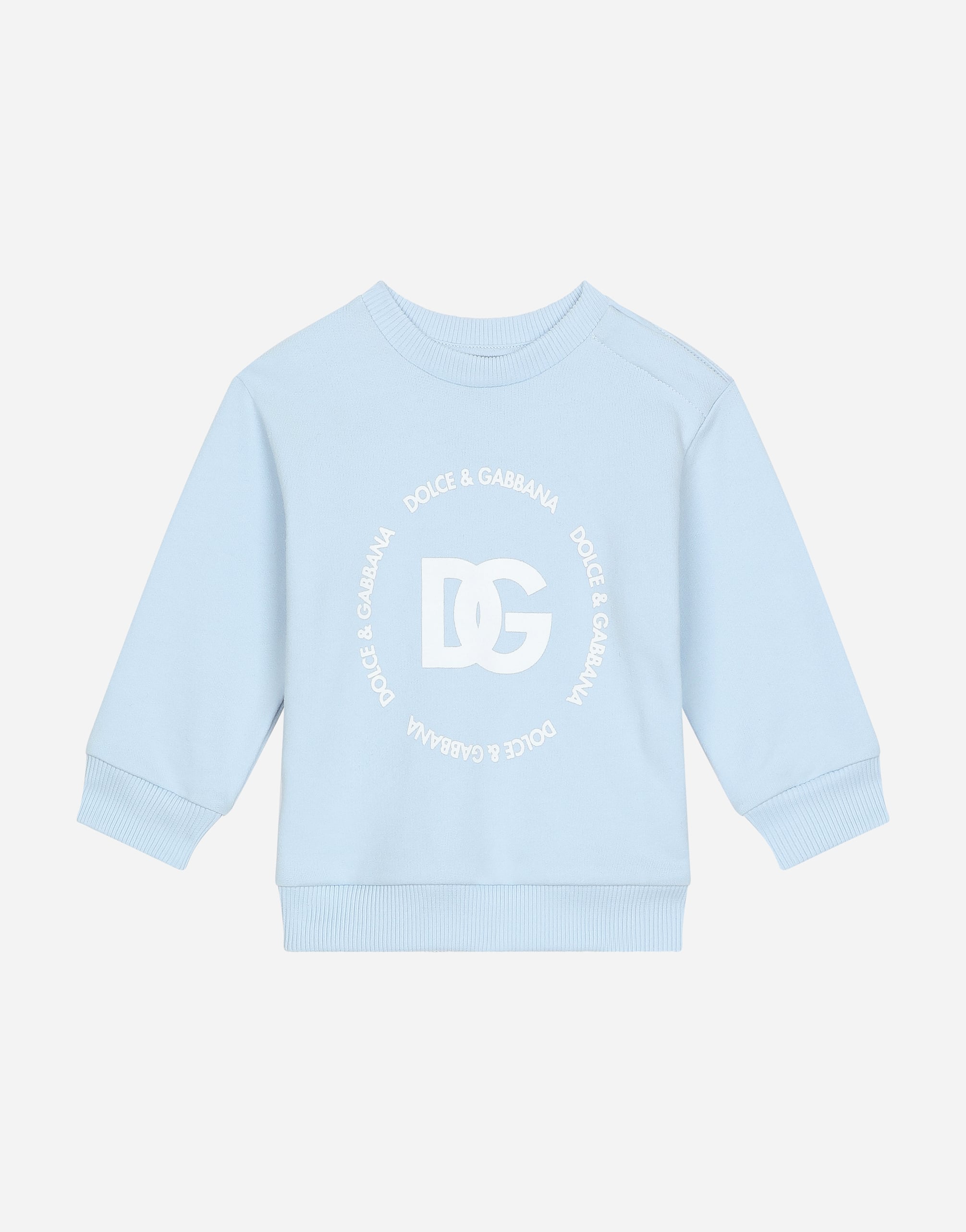  Dolce & Gabbana Jersey Sweatshirt With Dg Logo - Mann Tops Grau 12/18 Months 