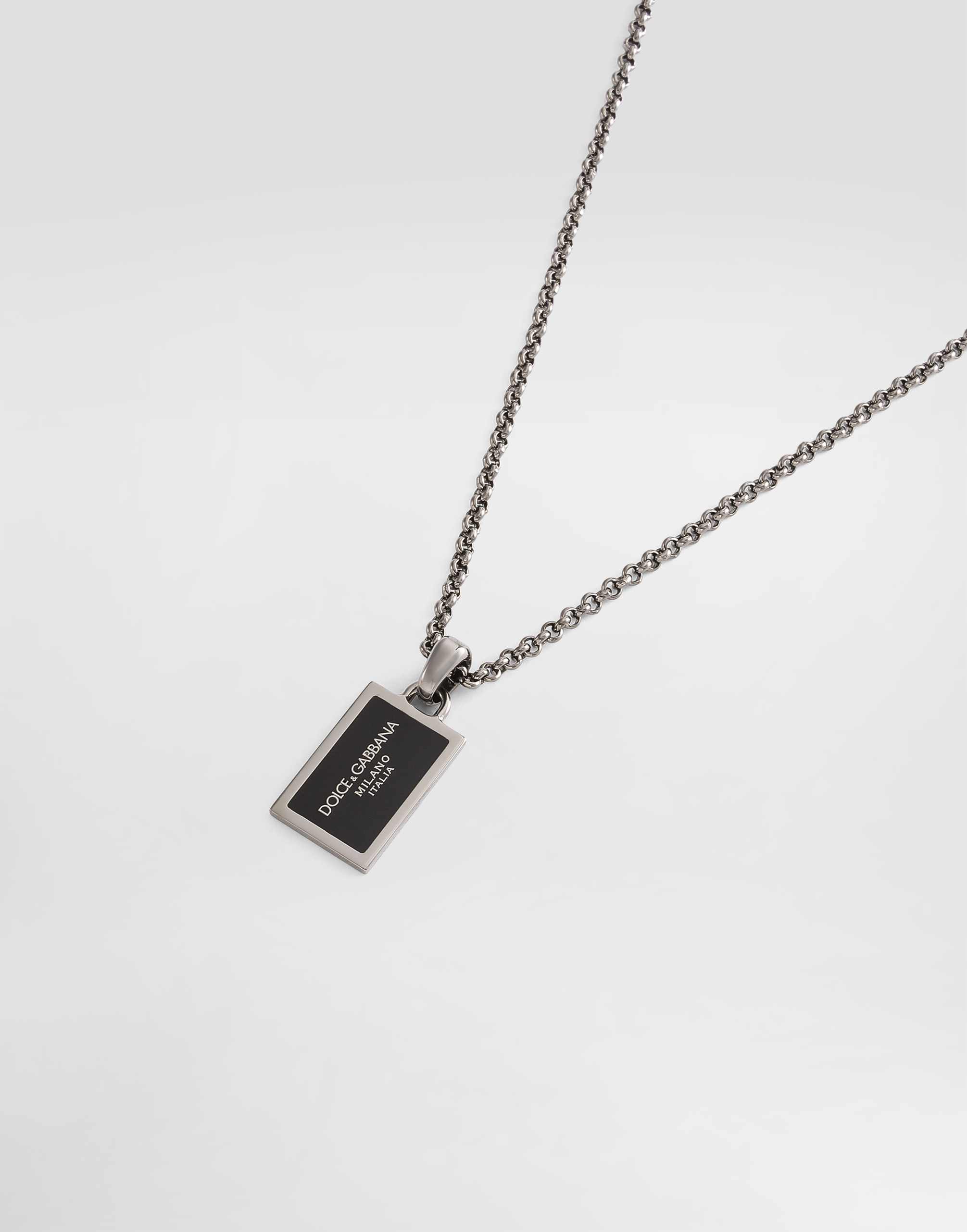 Dolce & Gabbana Metal Necklace With Logo In Red