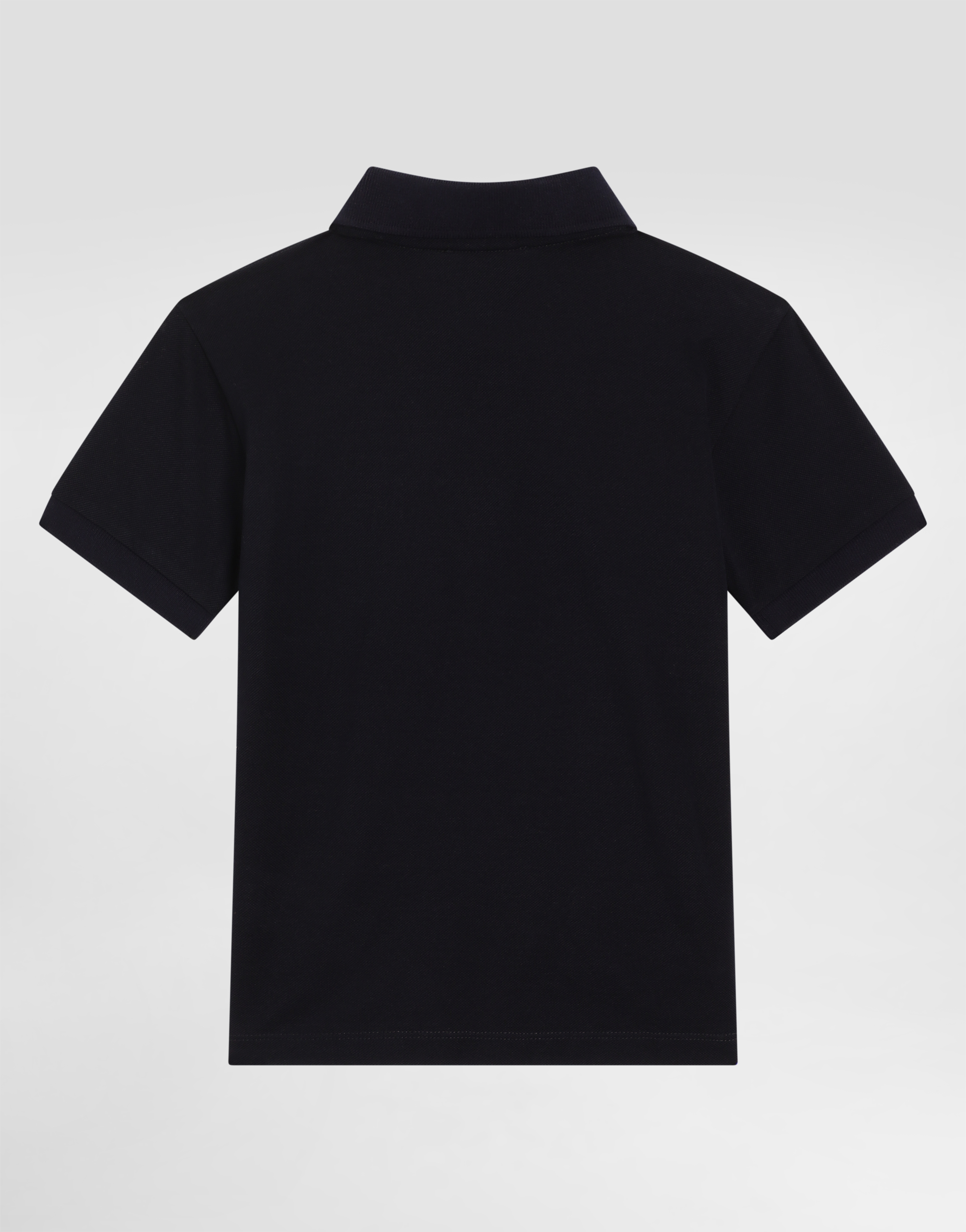  Dolce & Gabbana Piqué Polo Shirt With Logo Plaque - Man T-shirts And Sweatshirts Blue Cotton 8 Years 