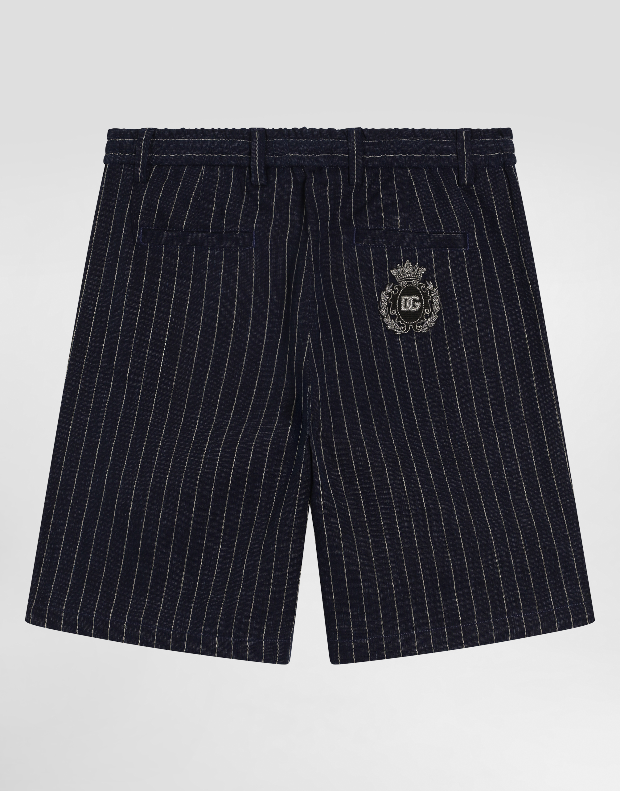 Dolce & Gabbana Striped Fabric Shorts In Multicolor