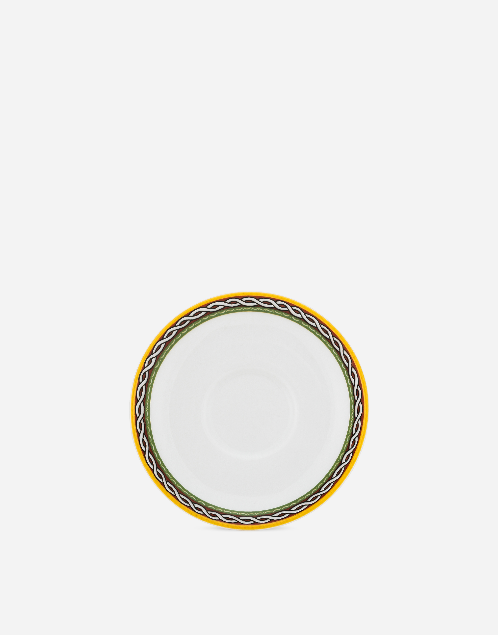 Dolce & Gabbana Set 2 Porcelain Teacups With Saucers In Multicolor