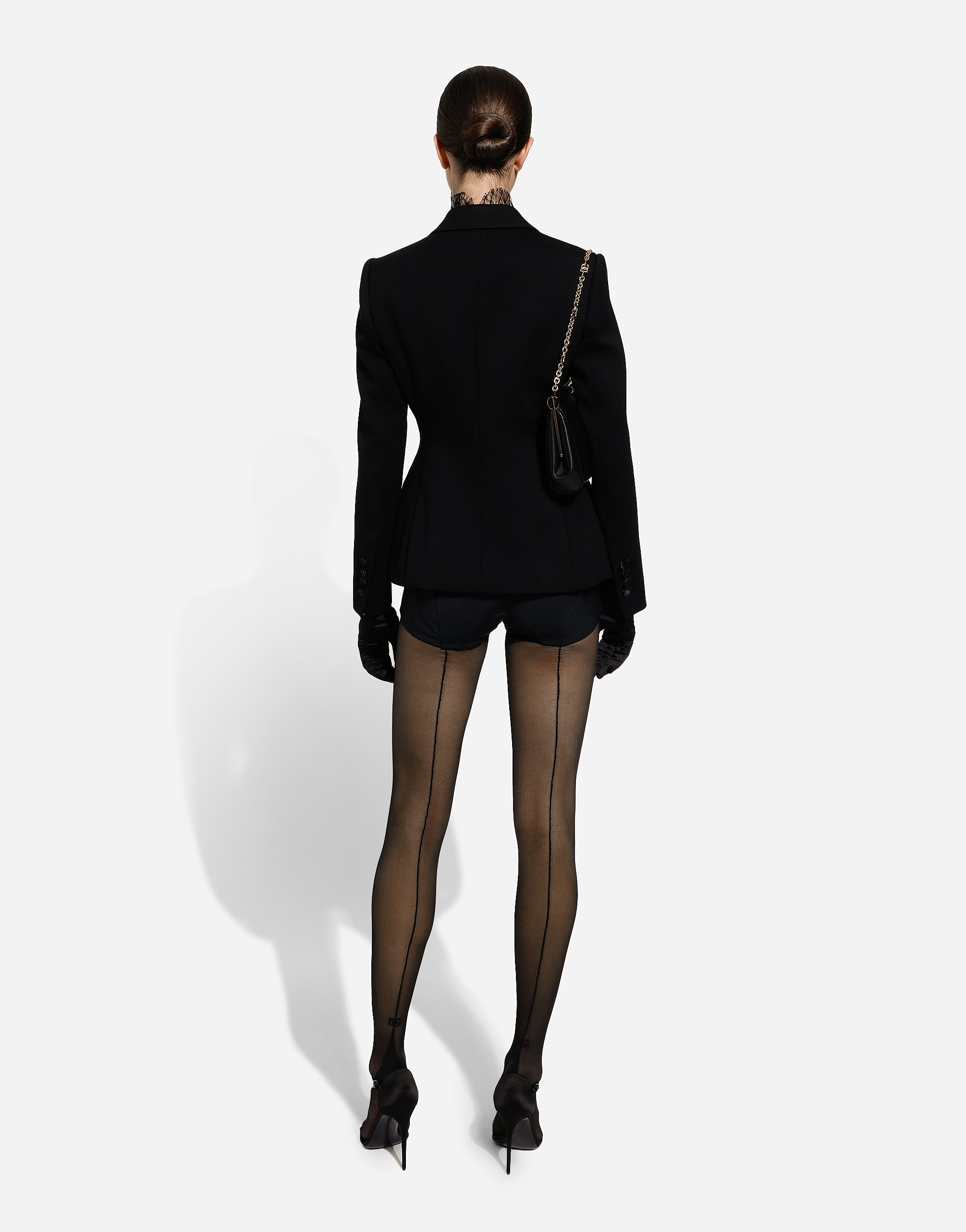 Dolce & Gabbana Tuxedo Blazer With Peak Lapel And Structured Shoulders In Black