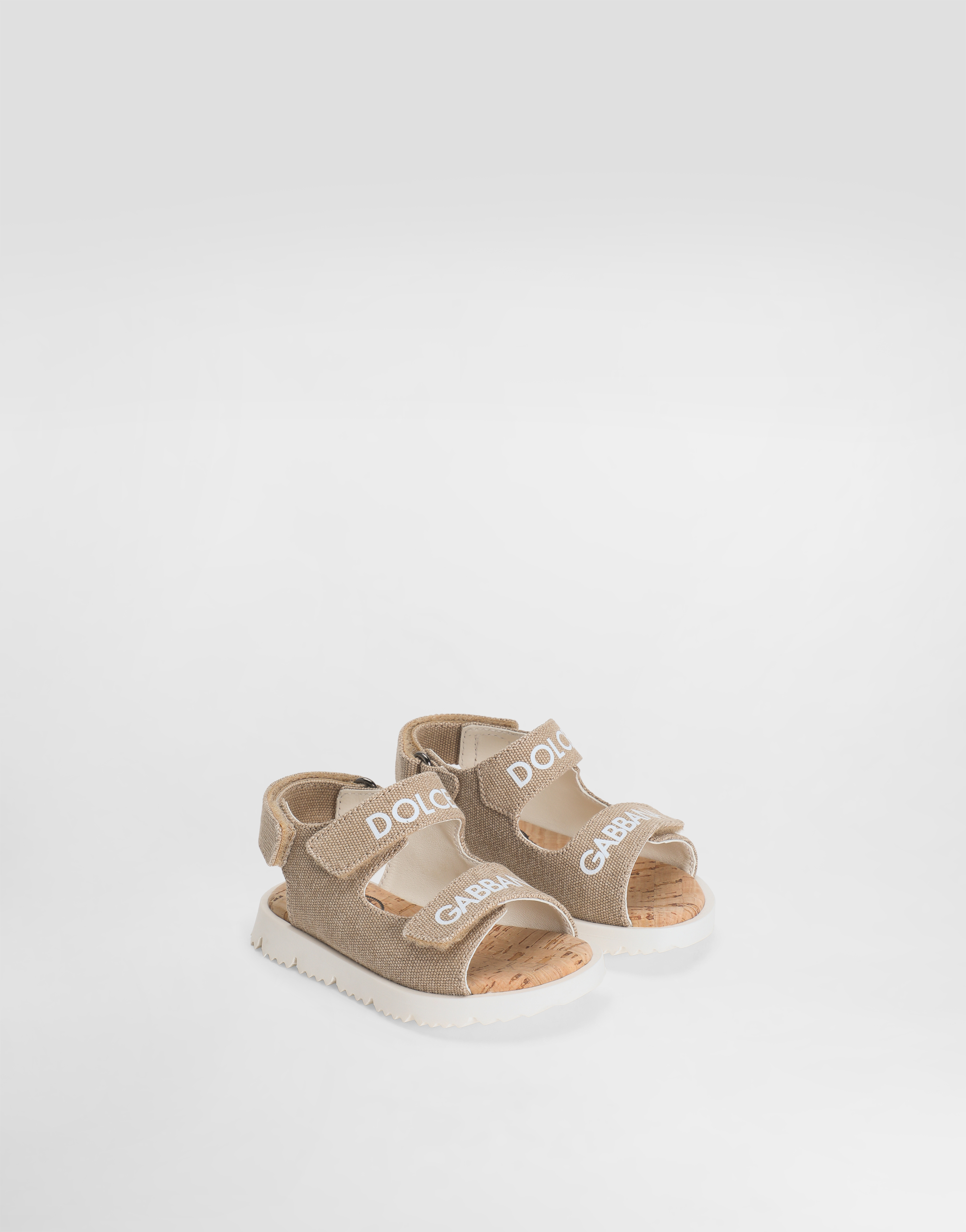  Dolce & Gabbana Dolce & Gabbana Canvas Sandals - Man Shoes For First Steps (19-26) Beige 26 