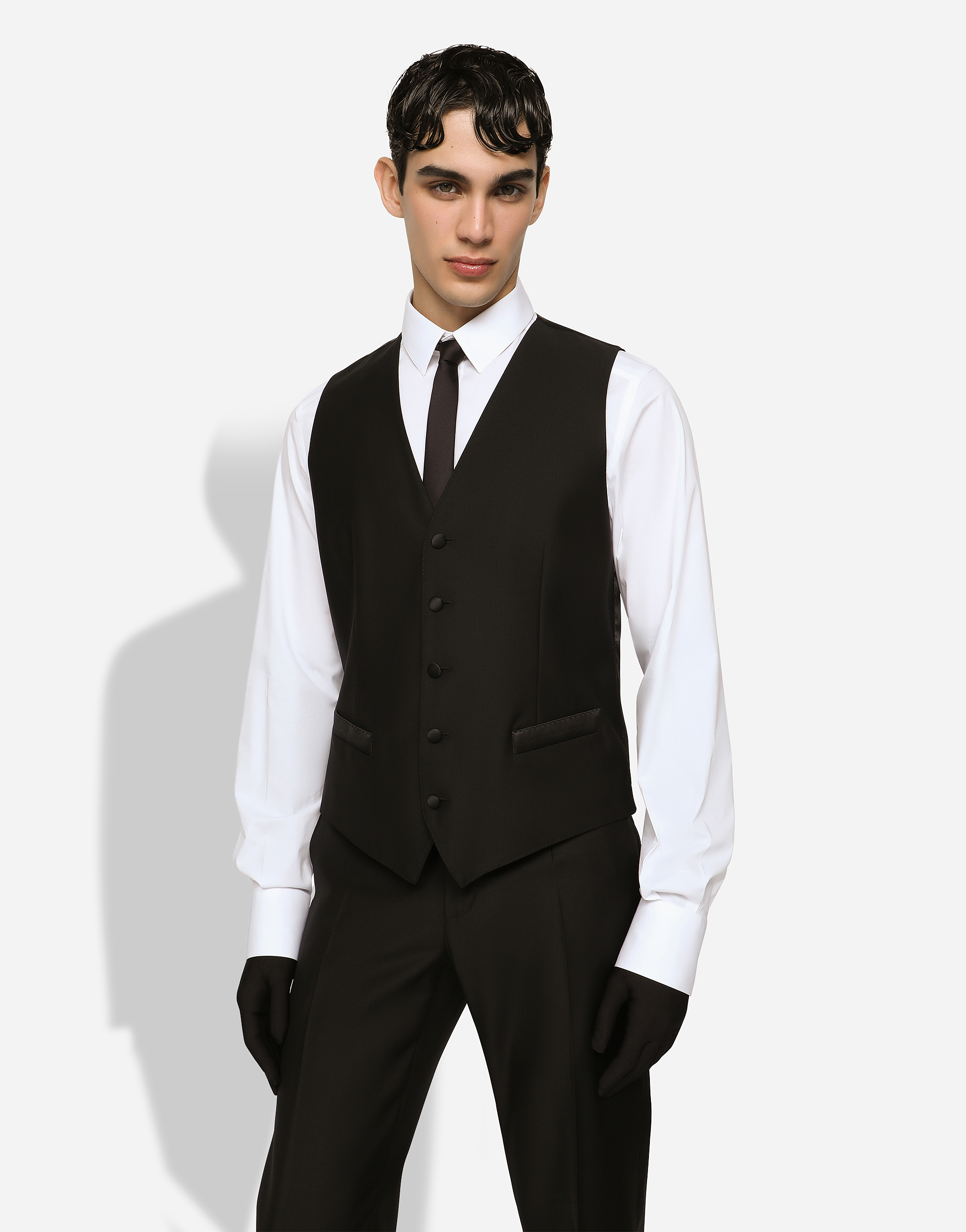 Wool and silk Martini-fit tuxedo suit