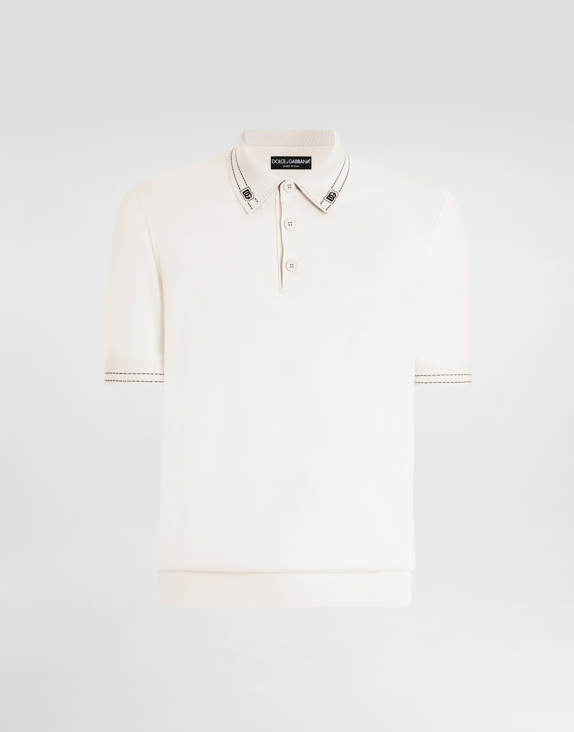 Silk polo shirt