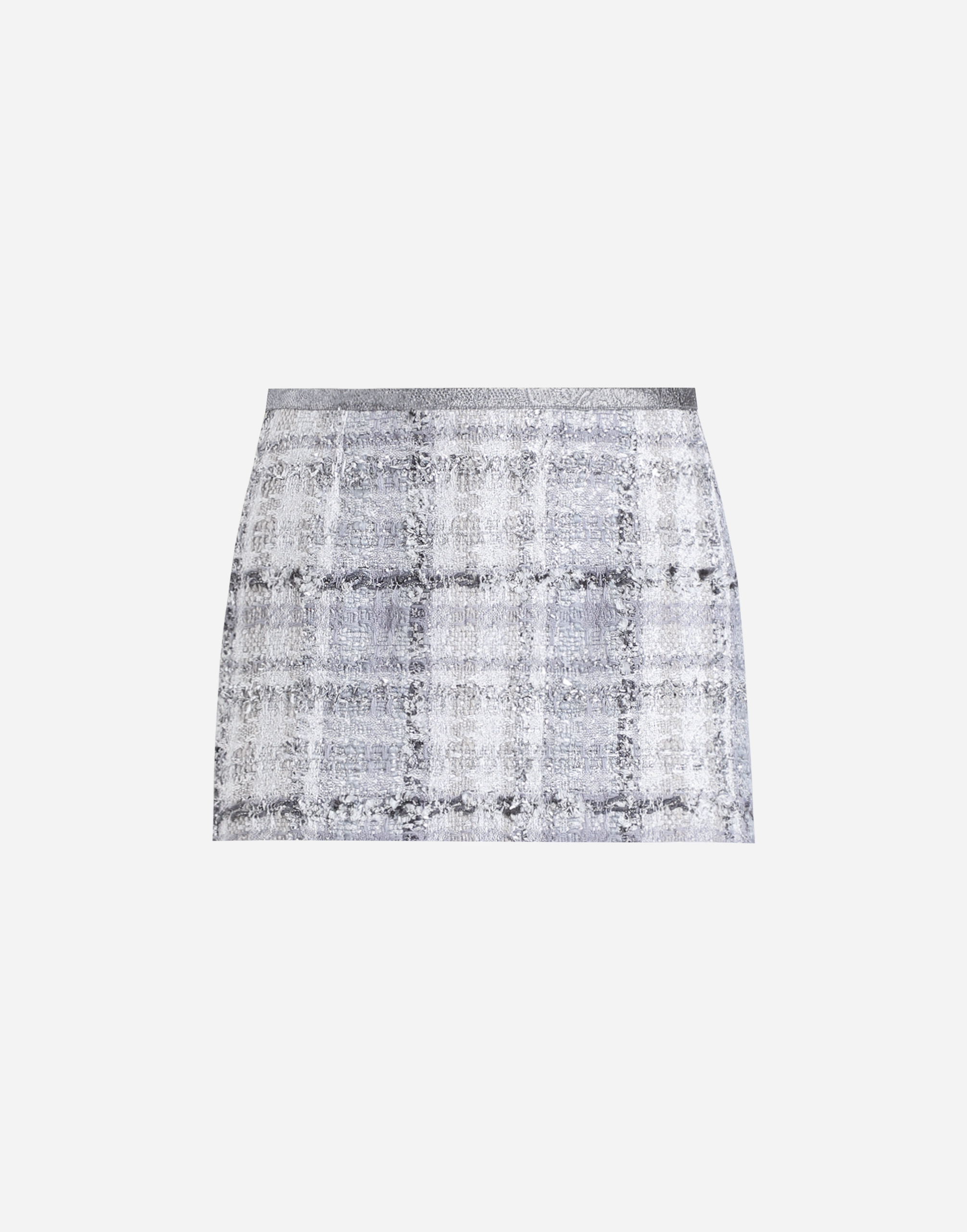 Dolce & Gabbana Check Lurex Raschel Tweed Miniskirt - Woman Skirts Multicolor 40