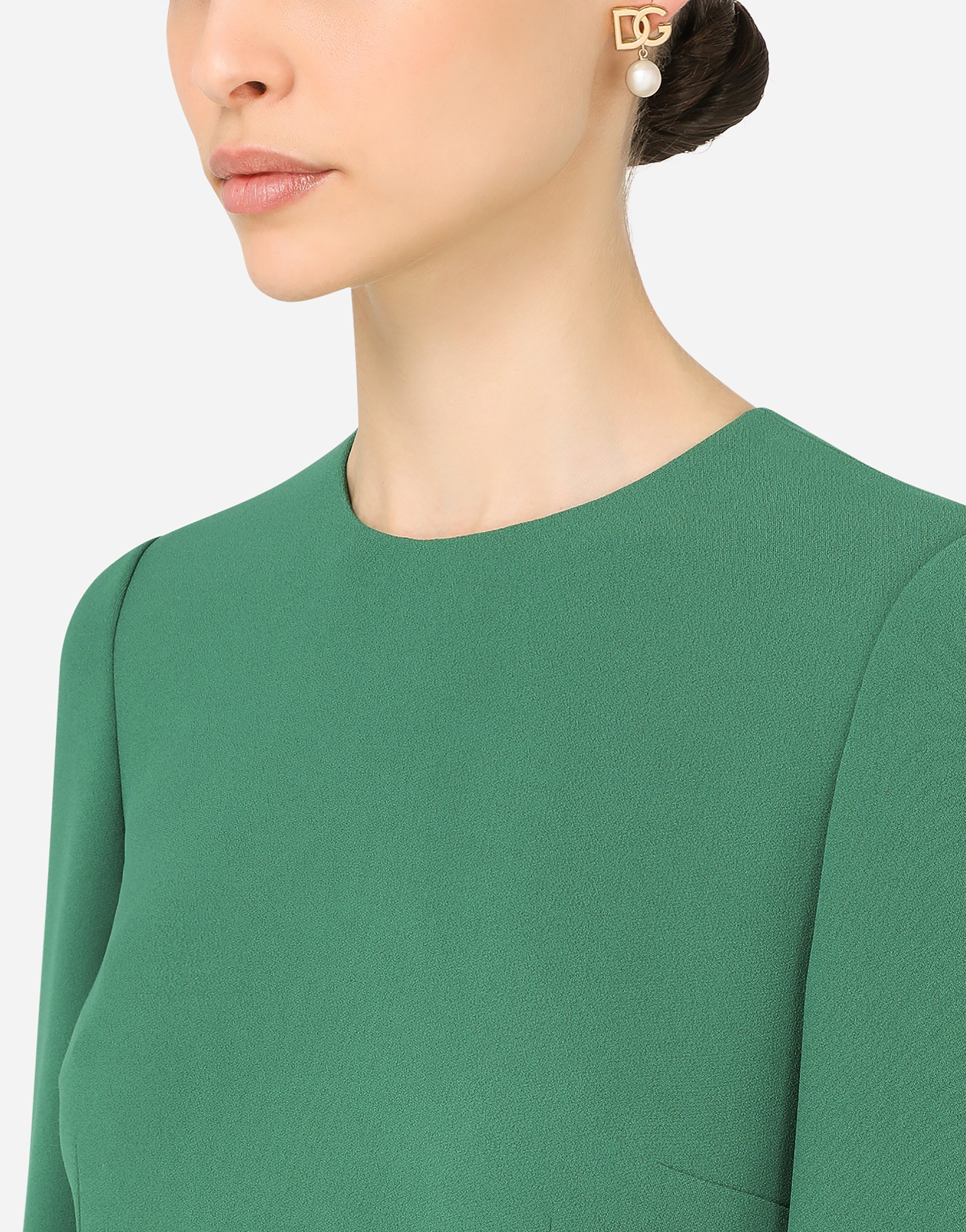 DOLCE & GABBANA LOGO EARRINGS IN YELLOW 18KT GOLD WITH PEARLS