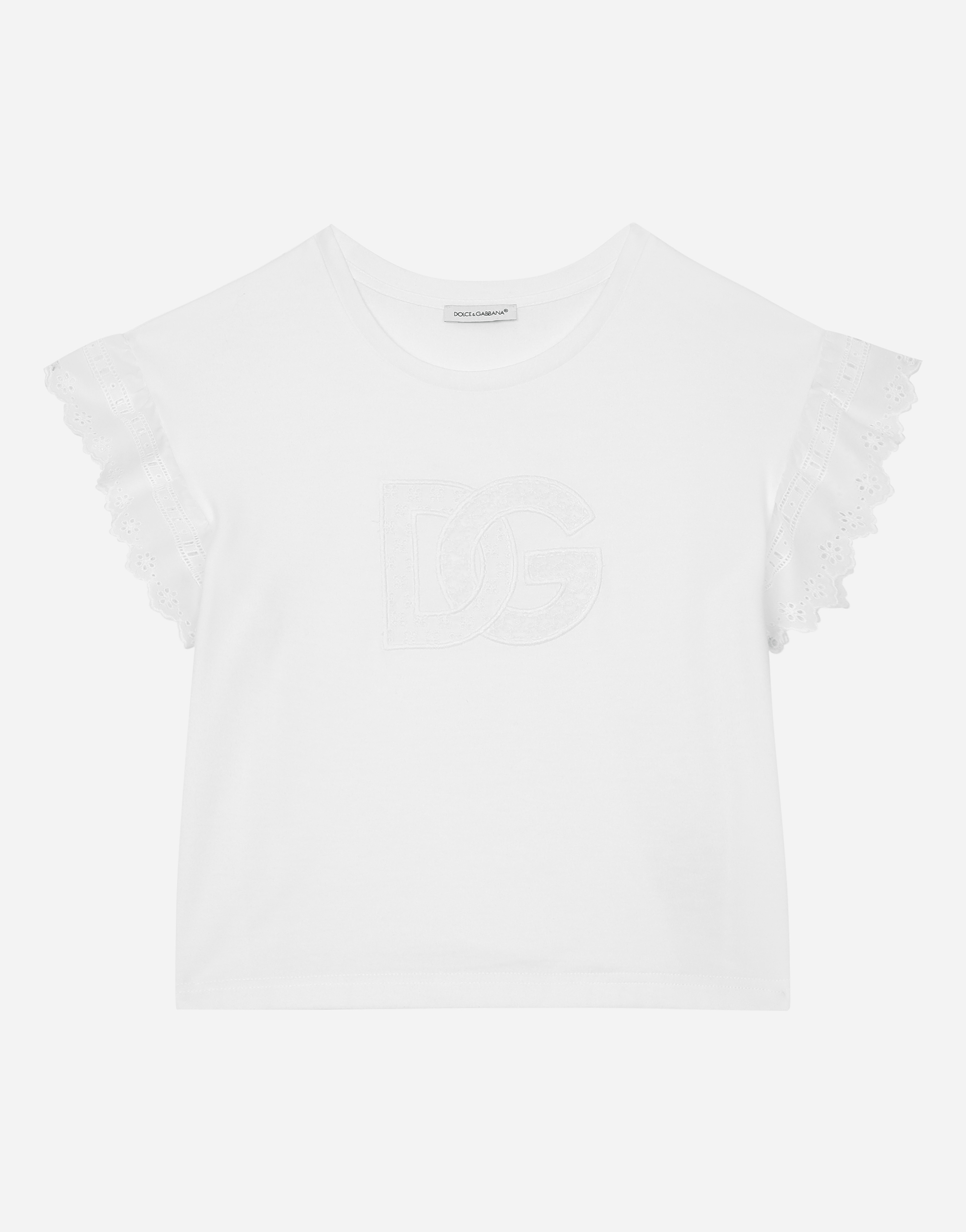 Dolce & Gabbana Jersey T-shirt With Dg Logo In White