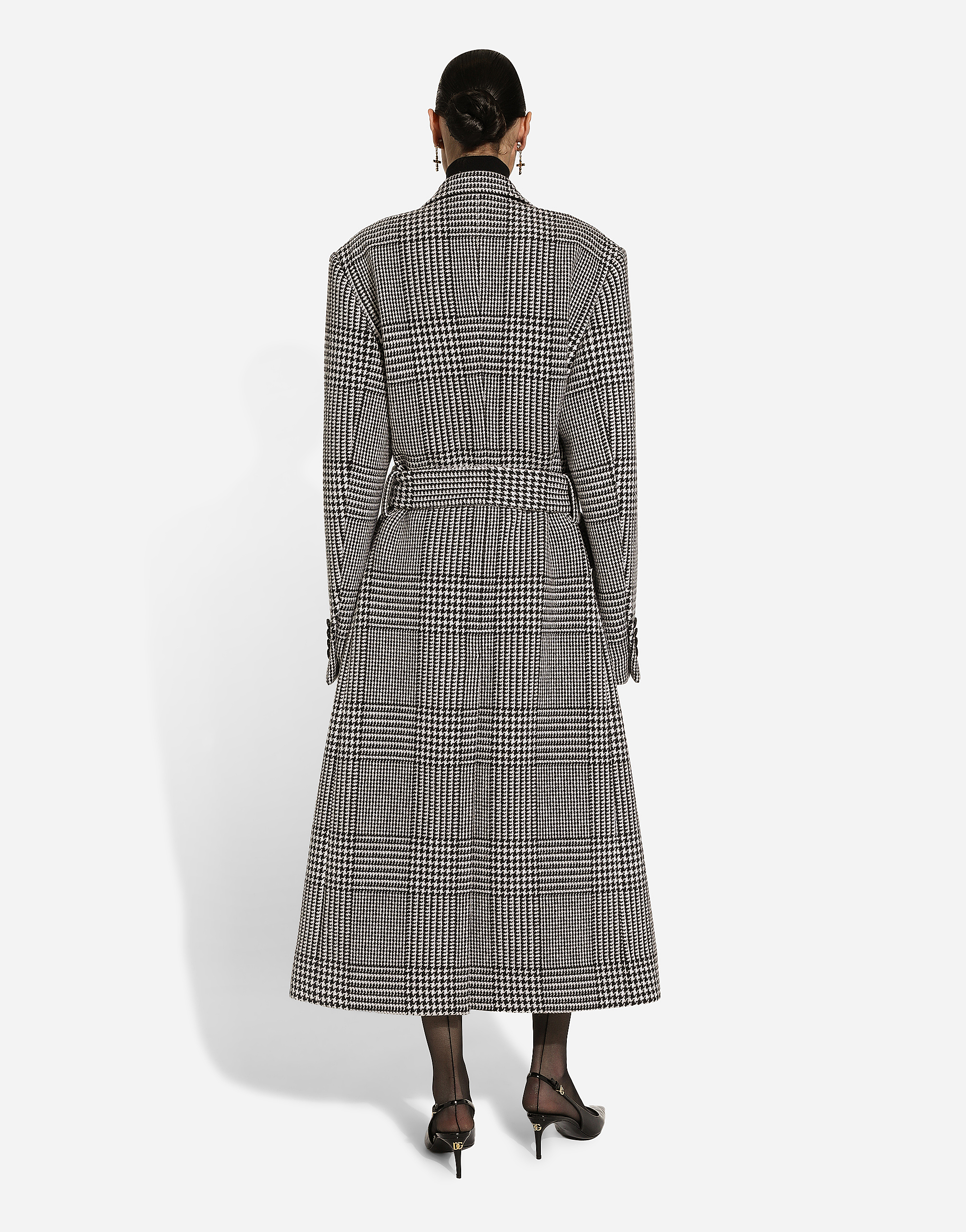 Dolce & Gabbana Check-pattern Coat In Multicolor