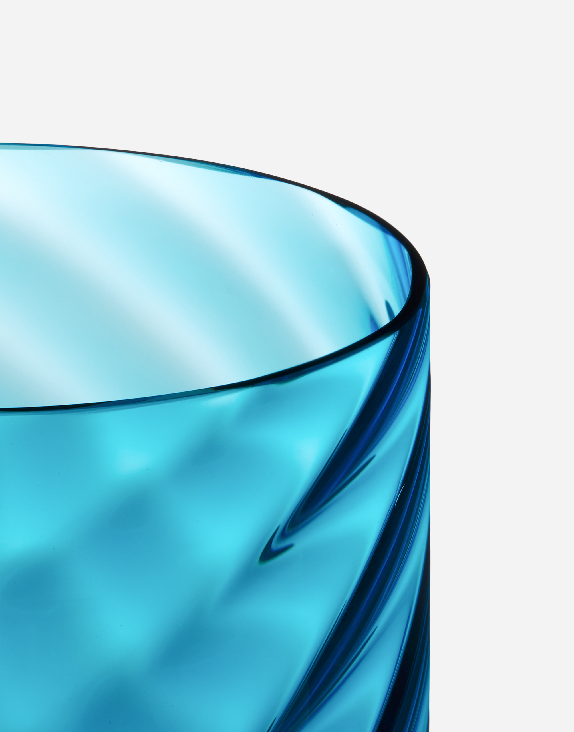 Dolce & Gabbana Set 2 Hand-blown Murano Water Glasses In Multicolor
