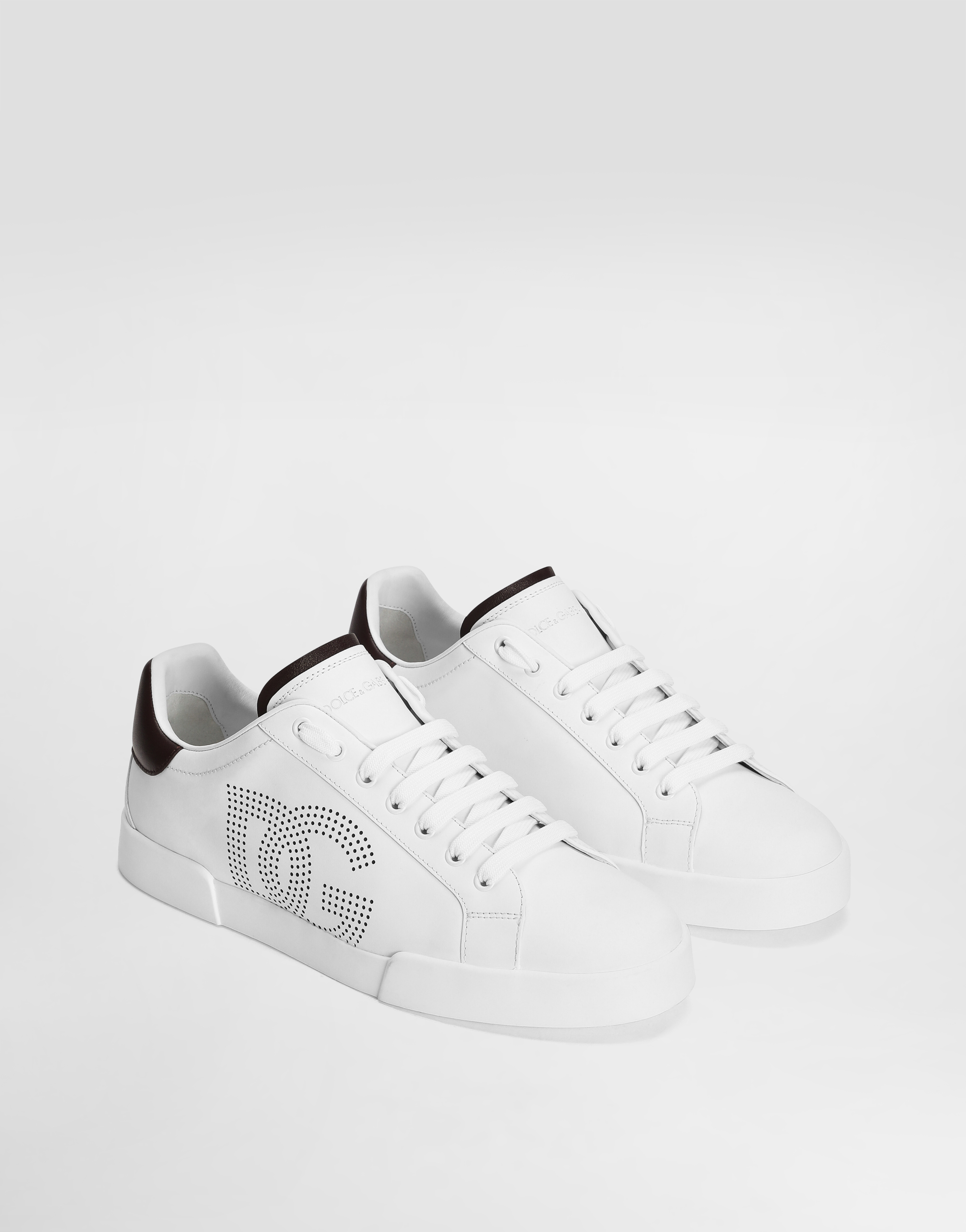 Dolce & Gabbana Printed Calfskin Nappa Strobel Portofino Light Sneakers In Multicolor