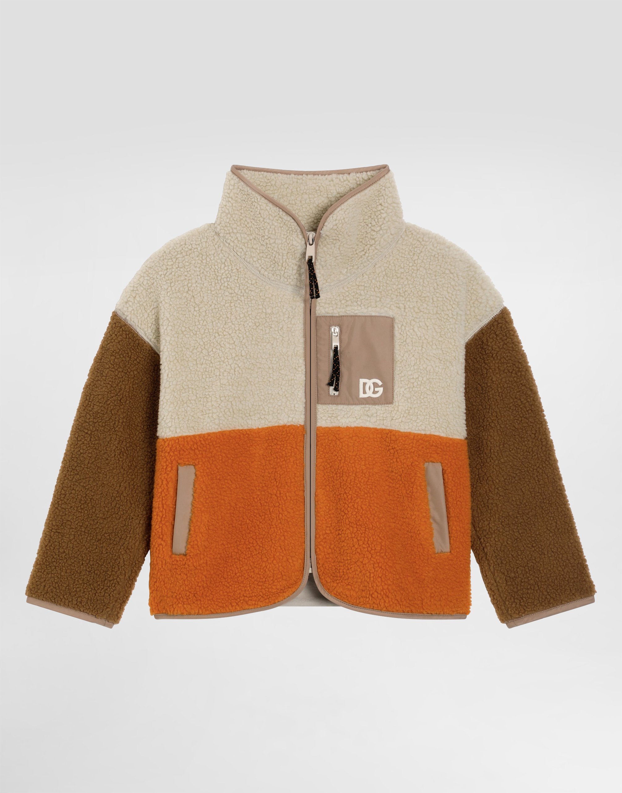 Dolce & Gabbana Faux Teddy Bear Jacket - Man Coats And Jackets Multi-colored 3 Years
