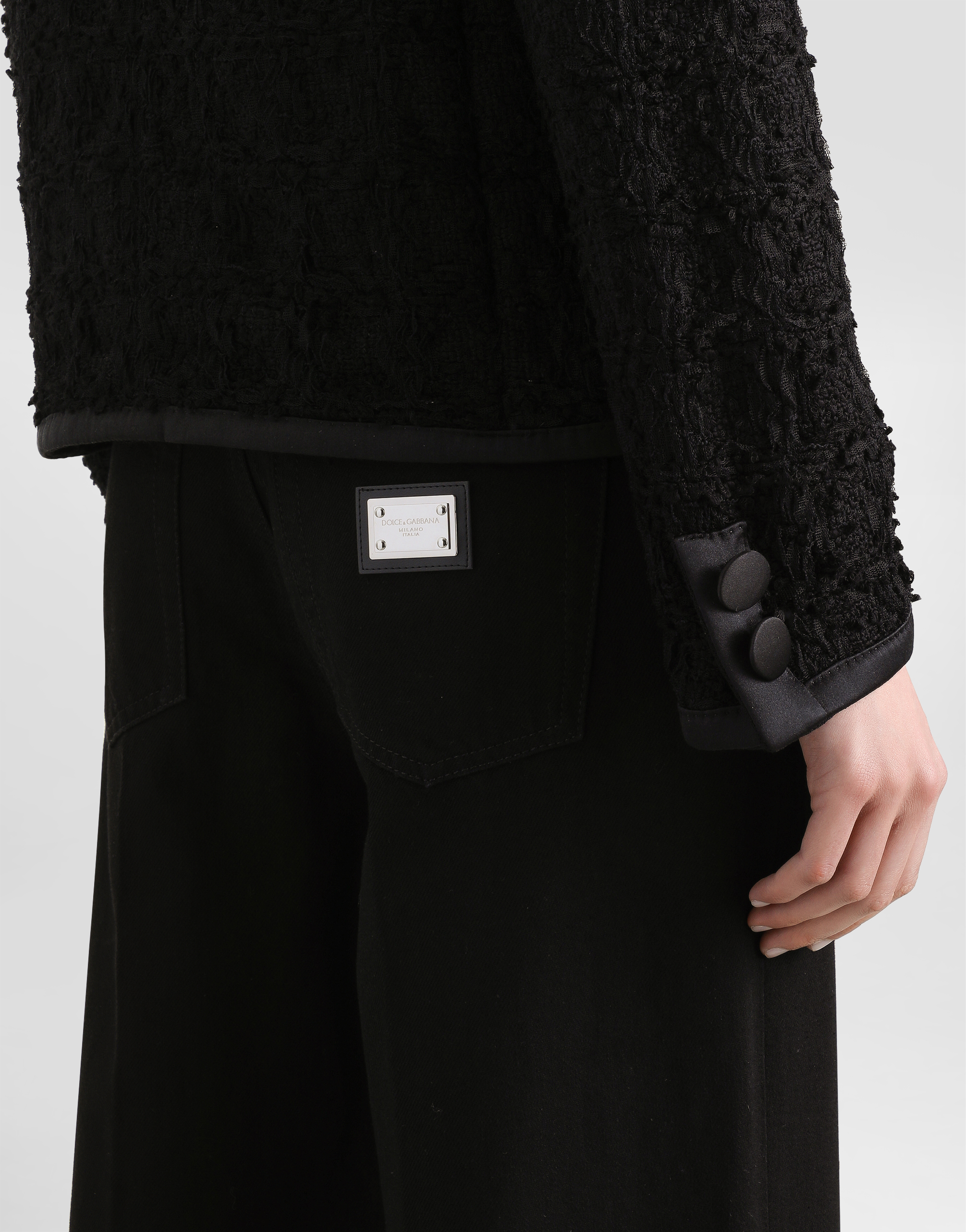 Dolce & Gabbana Five-pocket Flared Straight Jeans In Black