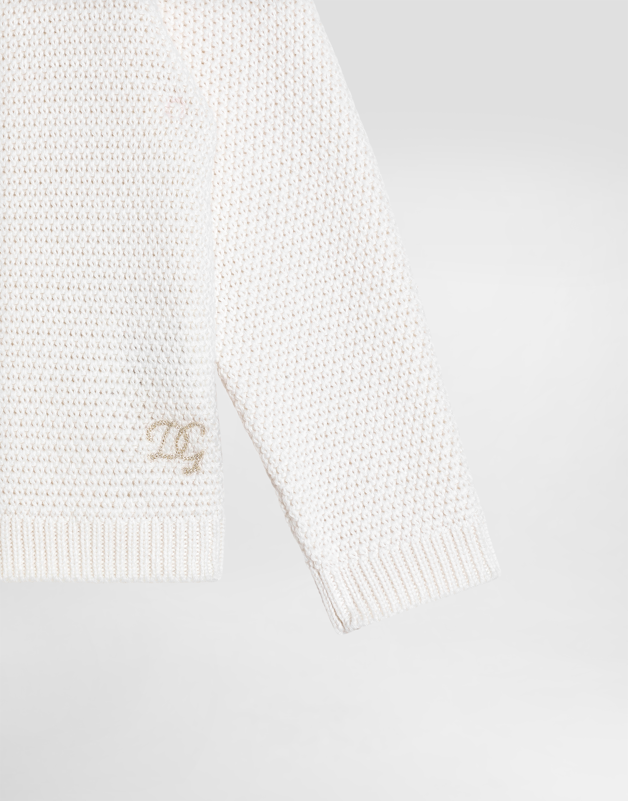  Dolce & Gabbana Seed Stitch Cotton And Cashmere Knit Cardigan - Mann Tops Wei� 6/9 Months 