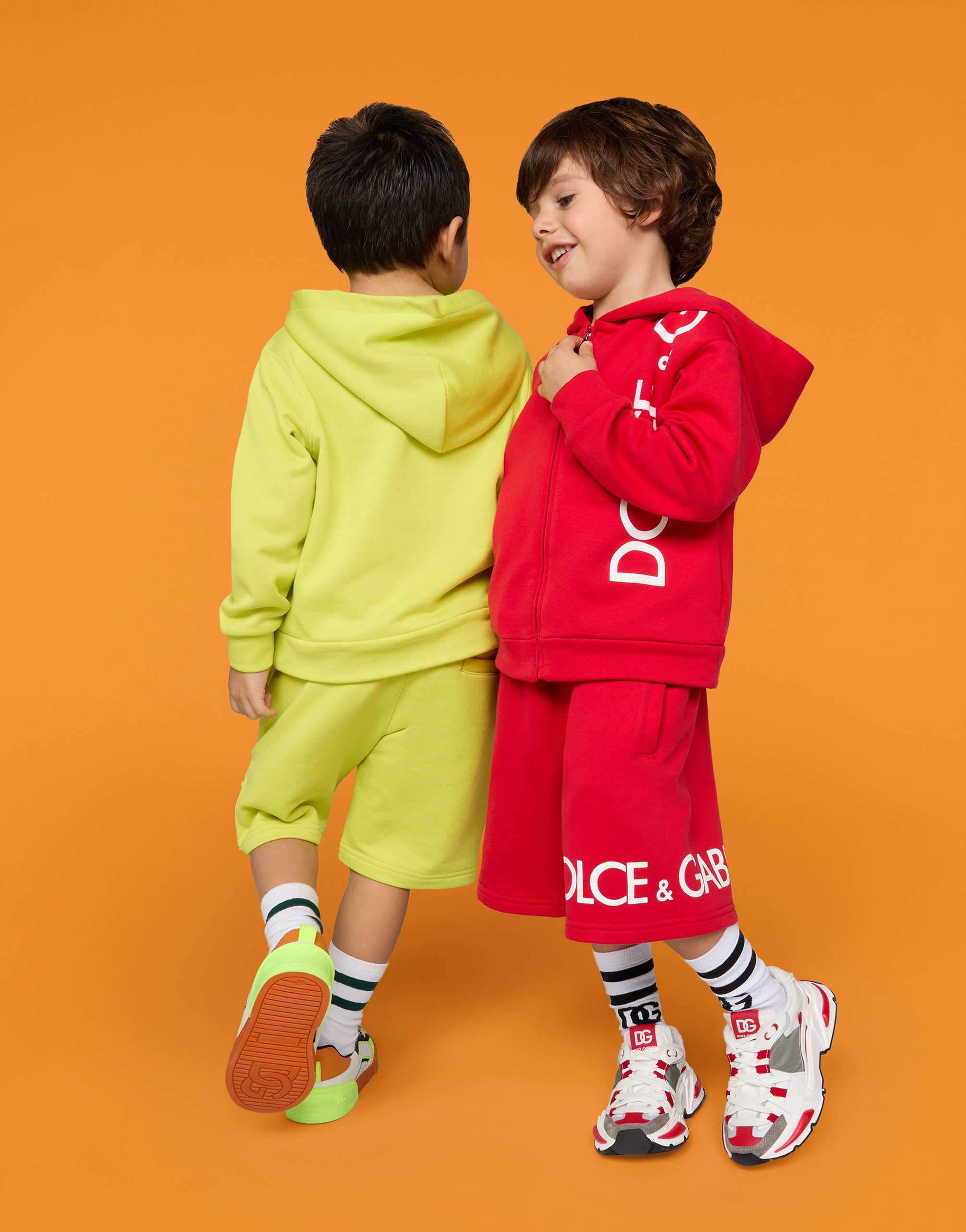 DOLCE & GABBANA JERSEY JOGGING SHORTS WITH LOGO PRINT